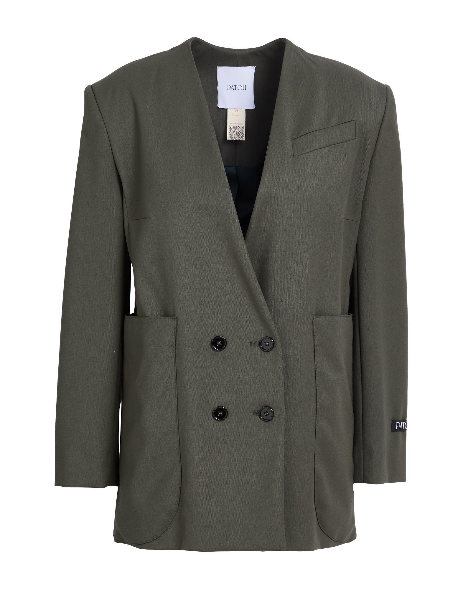 【PATOU】Double-breasted belted wool-blend blazer ジャケット Double-breasted belted wool-blend blazer in white - Patou