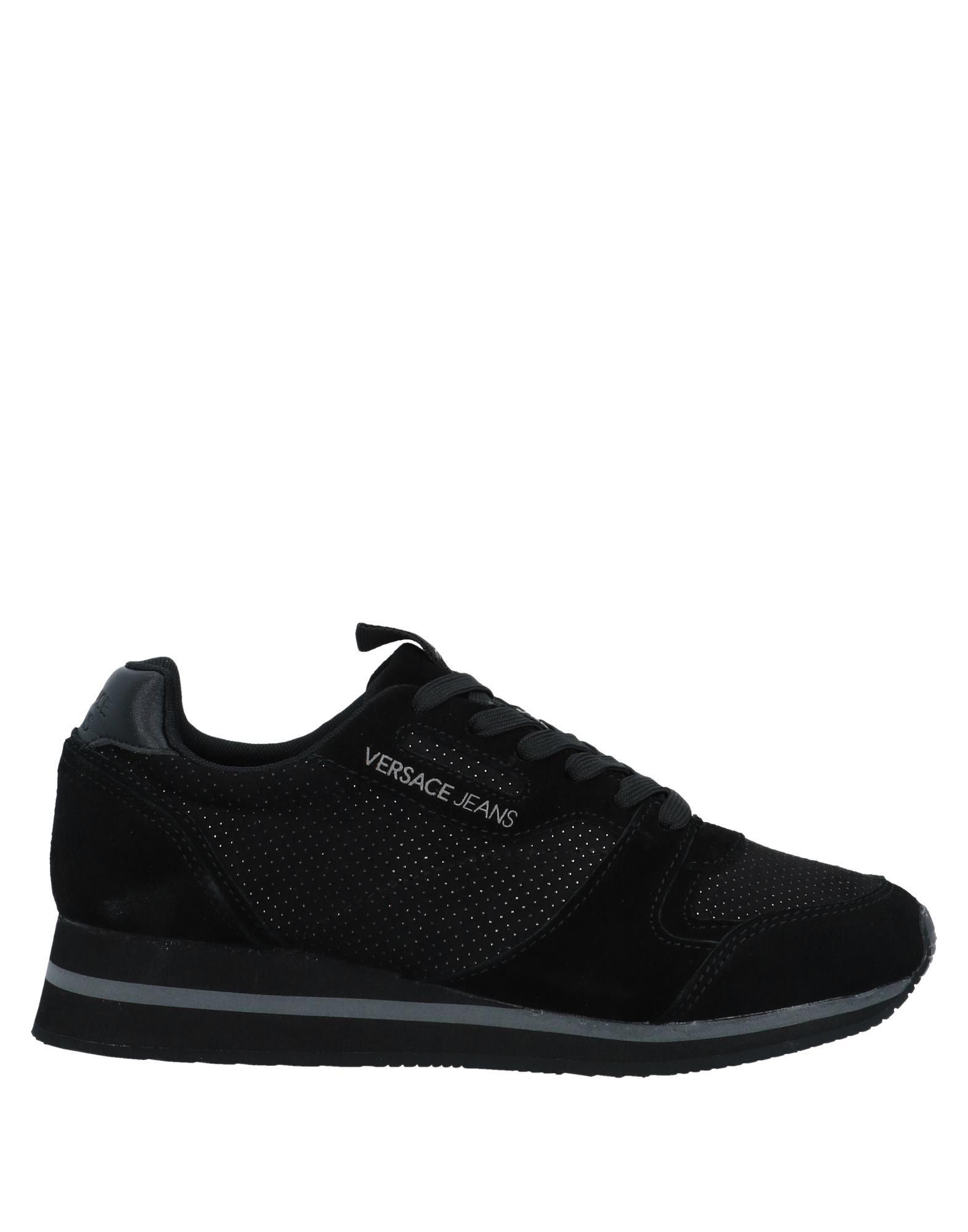 Versace Jeans Leather Low-tops & Sneakers in Black - Lyst