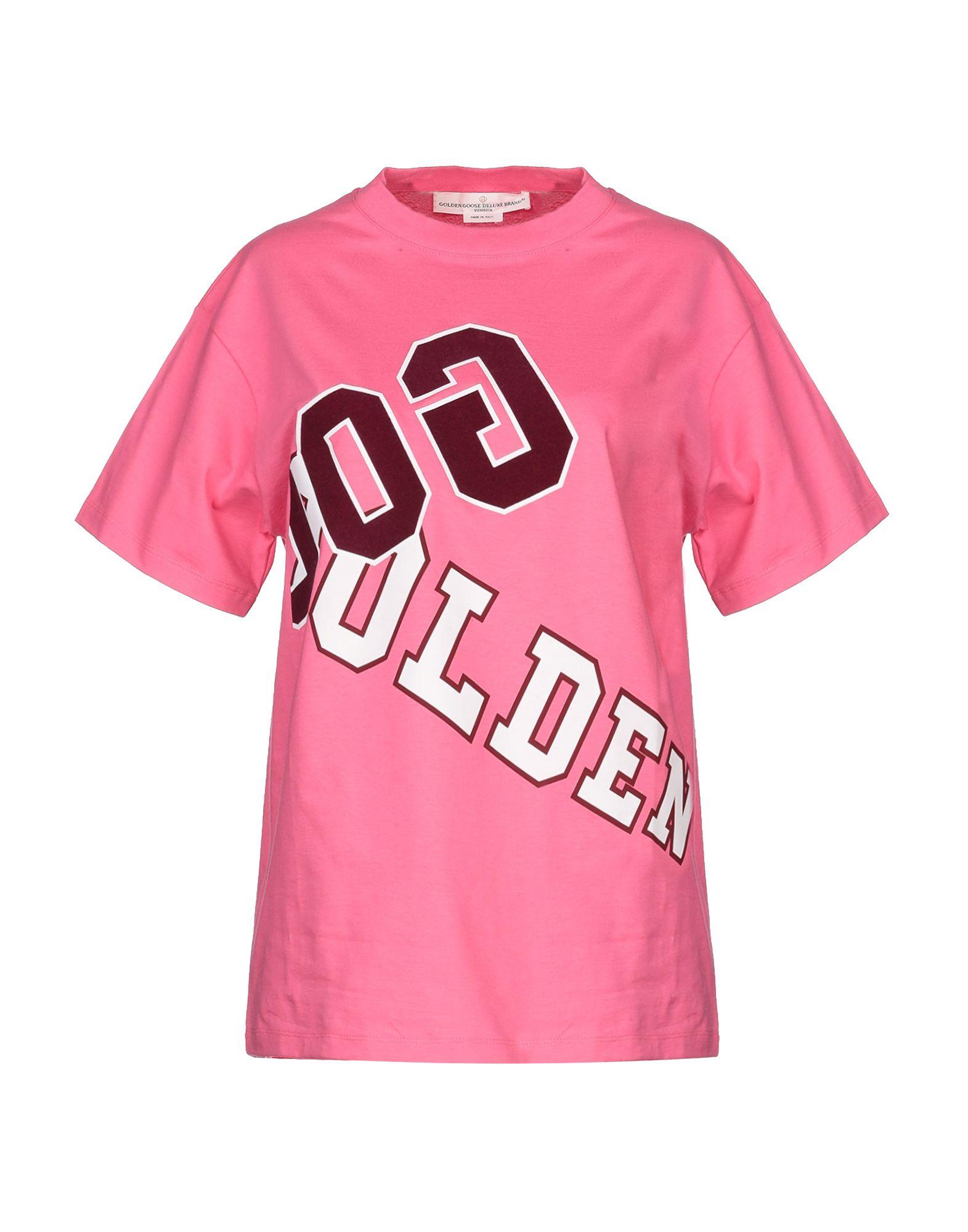 Golden Goose Deluxe Brand Logo Printed Cotton T-shirt in Pink & Purple ...