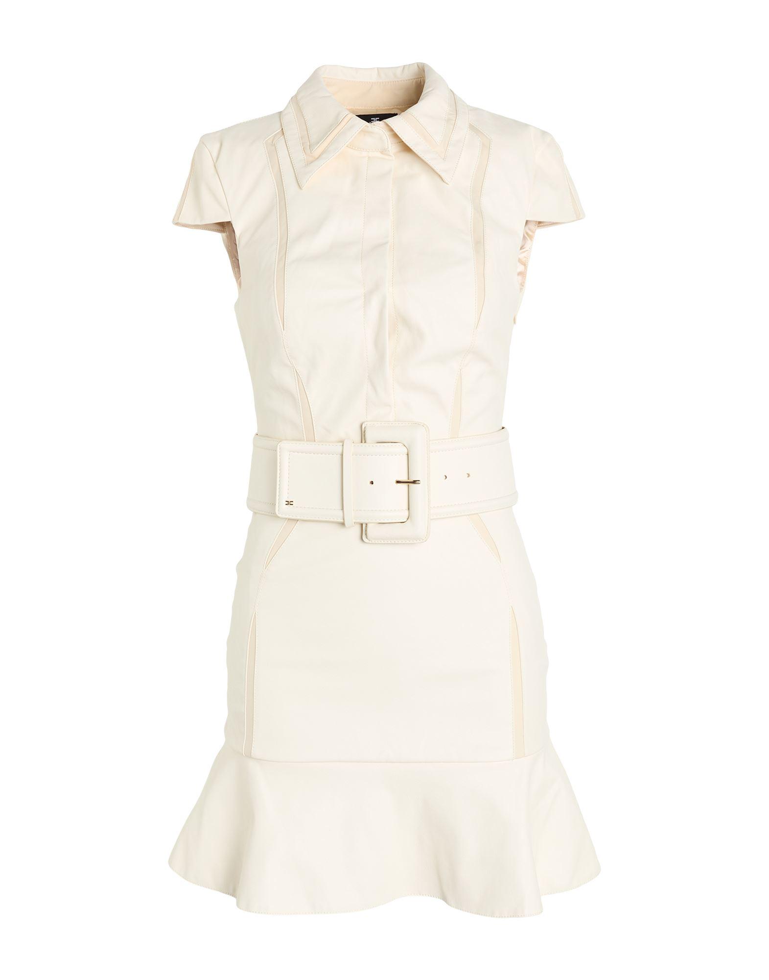 【ELISABETTA FRANCHI】ミニ丈ワンピース ELISABETTA FRANCHI☆ロゴ ストレッチクレープ ミニドレス