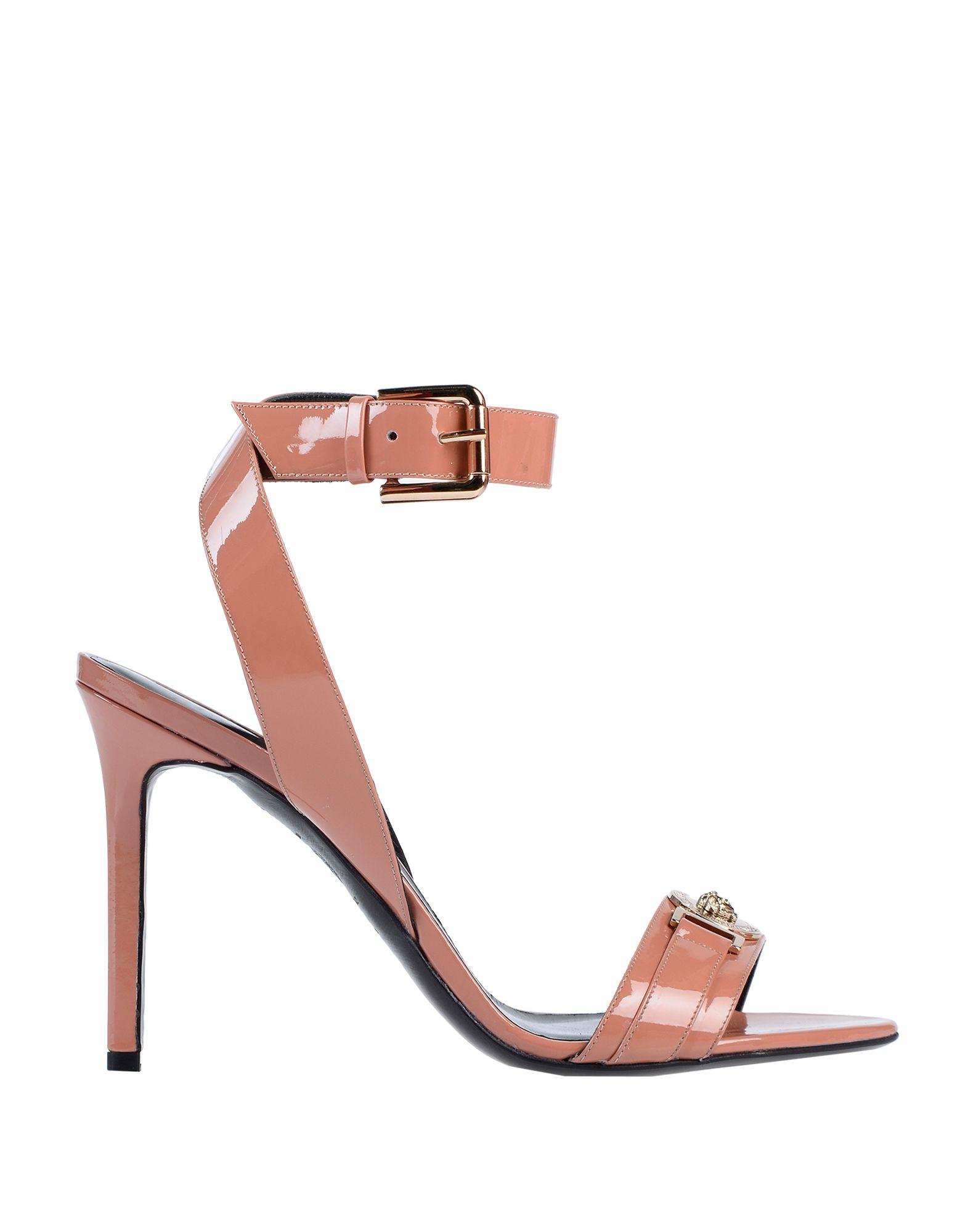 Versace Leather Sandals in Pastel Pink (Pink) - Lyst