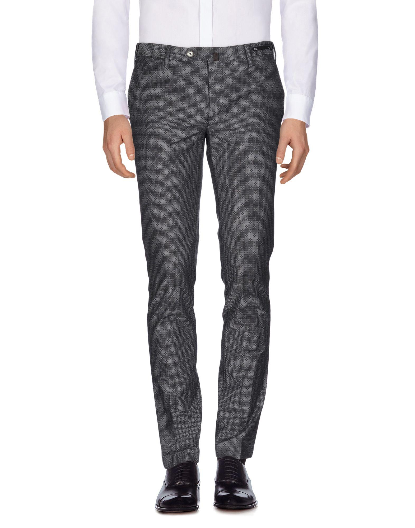 PT01 Casual Stretch-cotton Pants in Grey (Black) for Men - Lyst