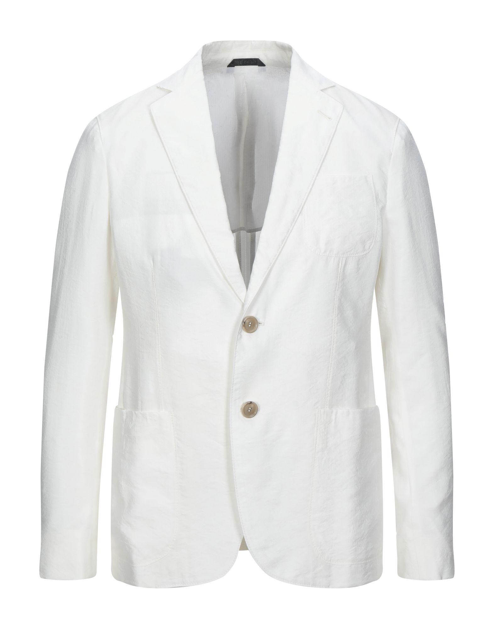 Armani Silk Suit Jacket in White for Men Lyst