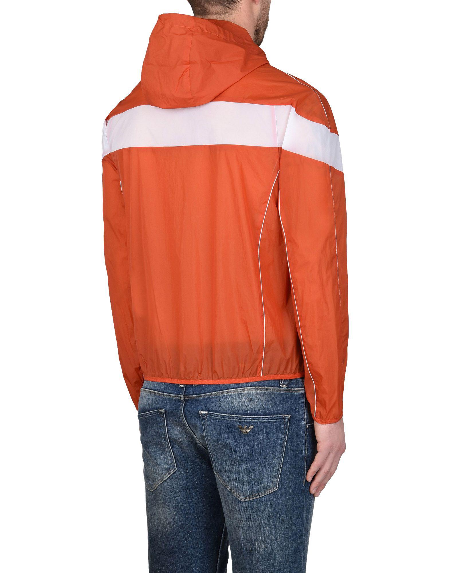 Emporio Armani Synthetic Jacket in Orange for Men - Lyst