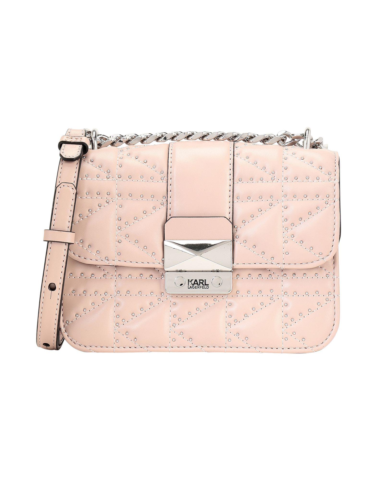 Karl Lagerfeld Leather Crossbody Bag in Pink Lyst