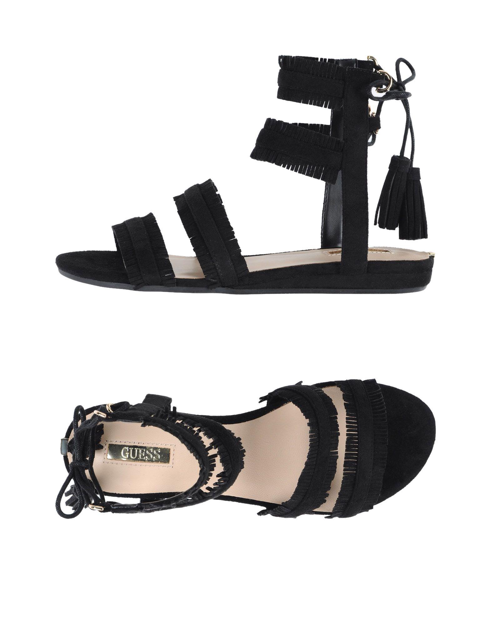 guess black high heel sandals