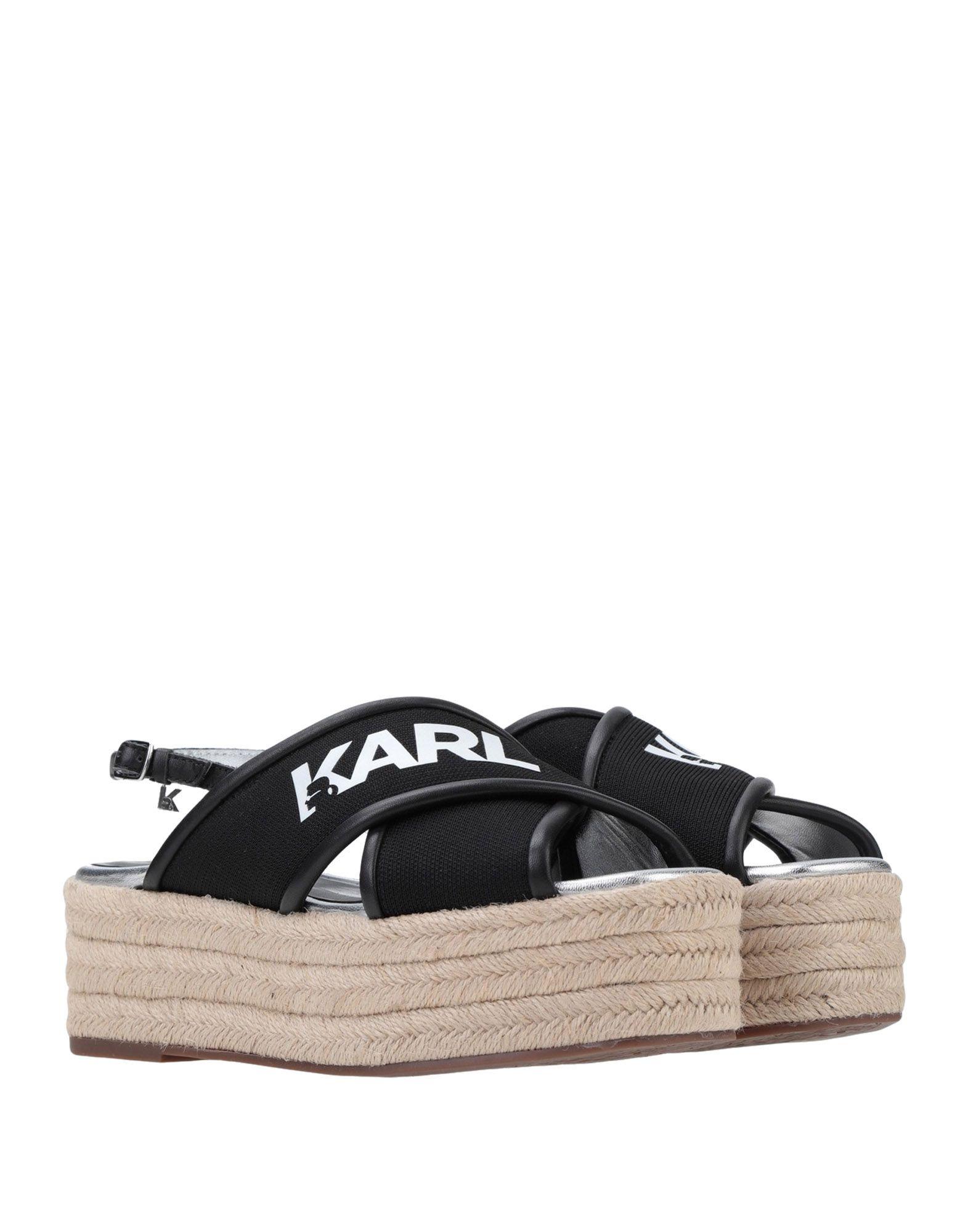 KARL LAGERFELD PARIS Gloria Suede Flat Sandals | Dillard's