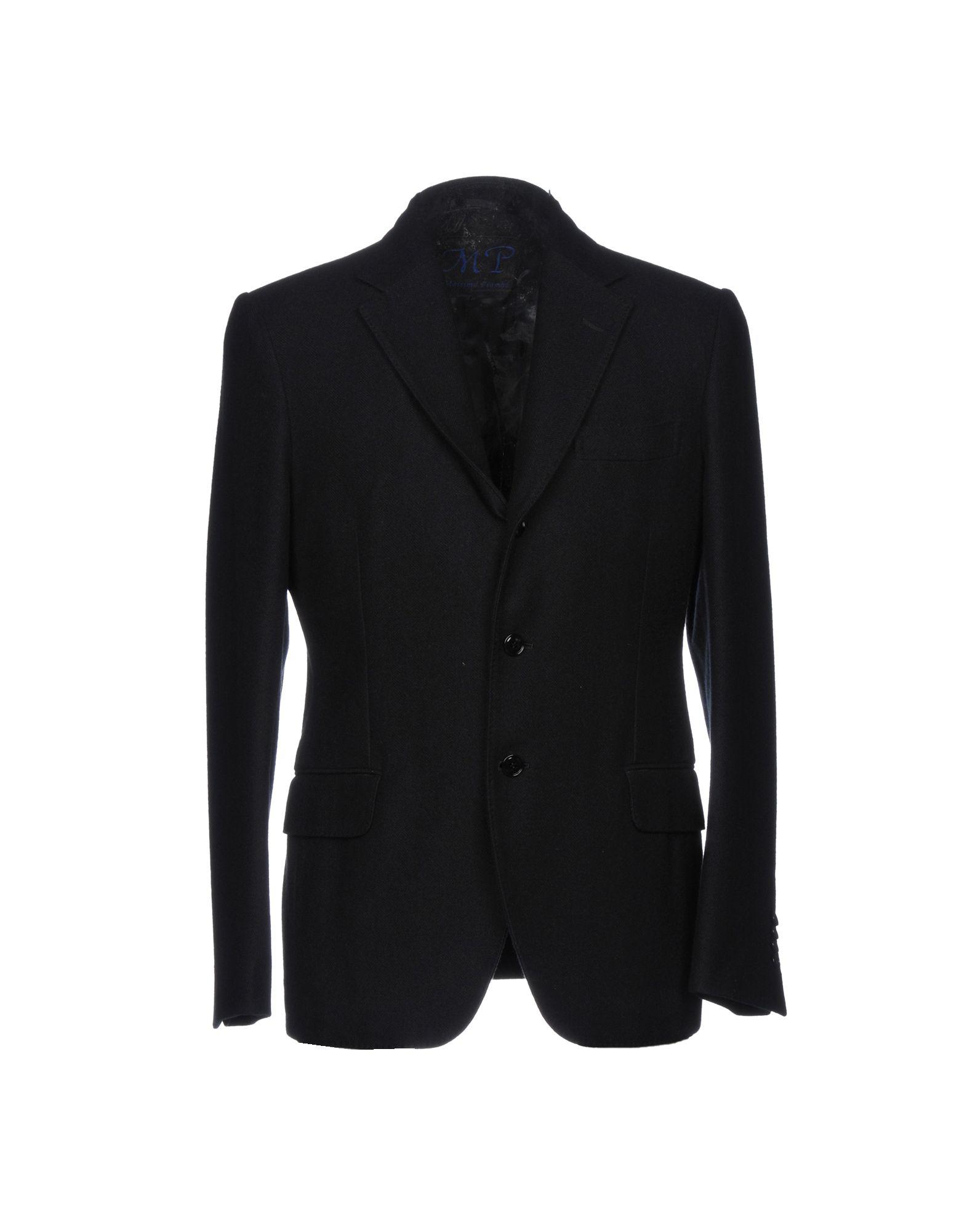Mp Massimo Piombo Flannel Blazer in Black for Men - Lyst