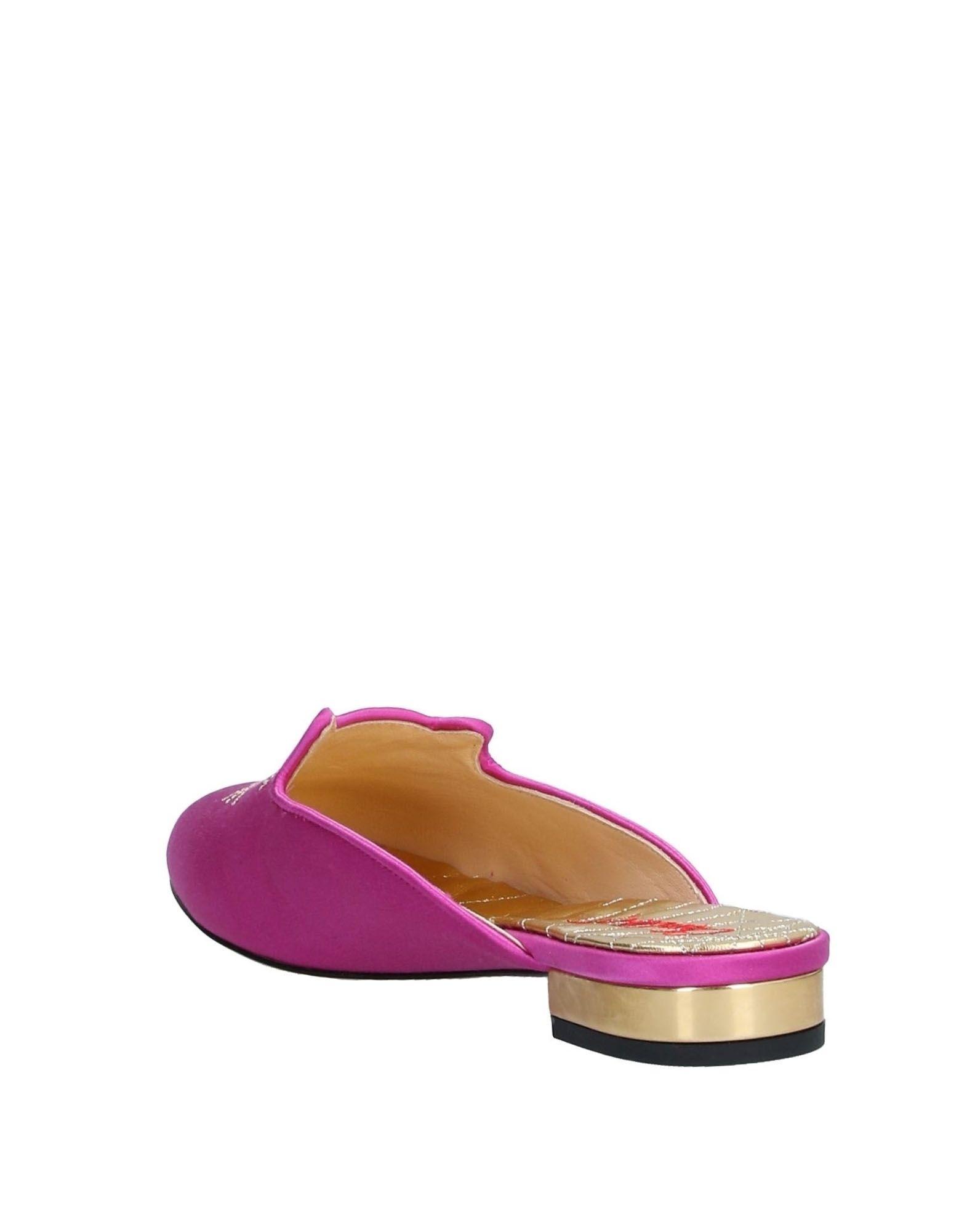 fuchsia mules heels