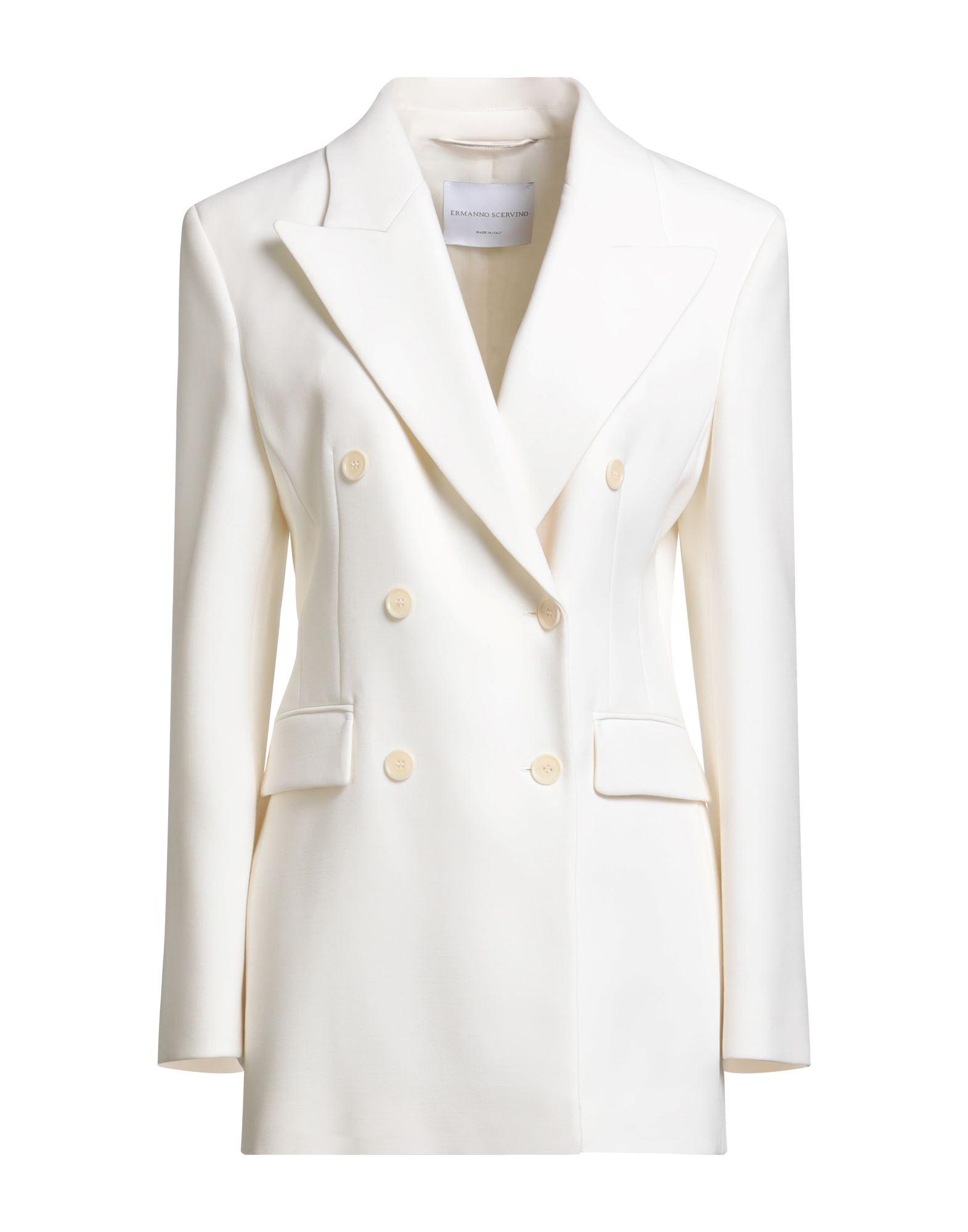 ジャケット ERMANNO SCERVINO White crepe blazer (D466I340ILM 14800) Ermanno Scervino Blazers, sport coats and suit jackets for