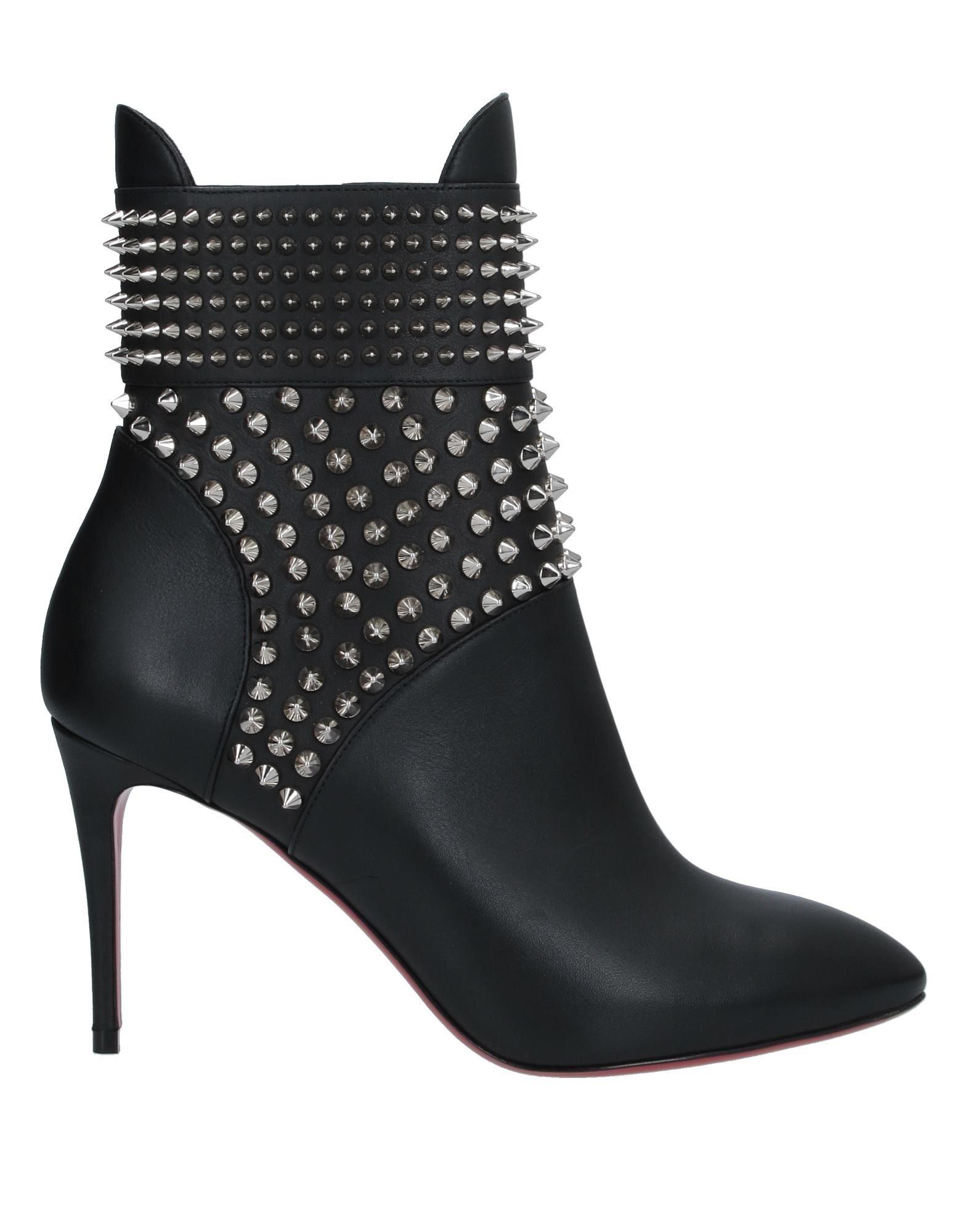 Christian Louboutin Leather Black Hongroise 85 Studded Boots/booties Boots/booties  | Lyst
