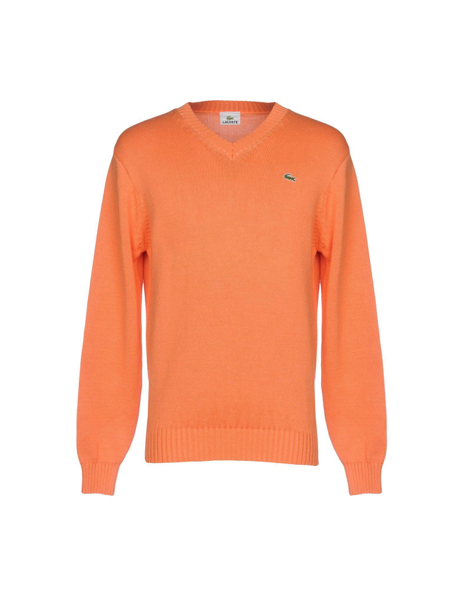 orange lacoste sweater