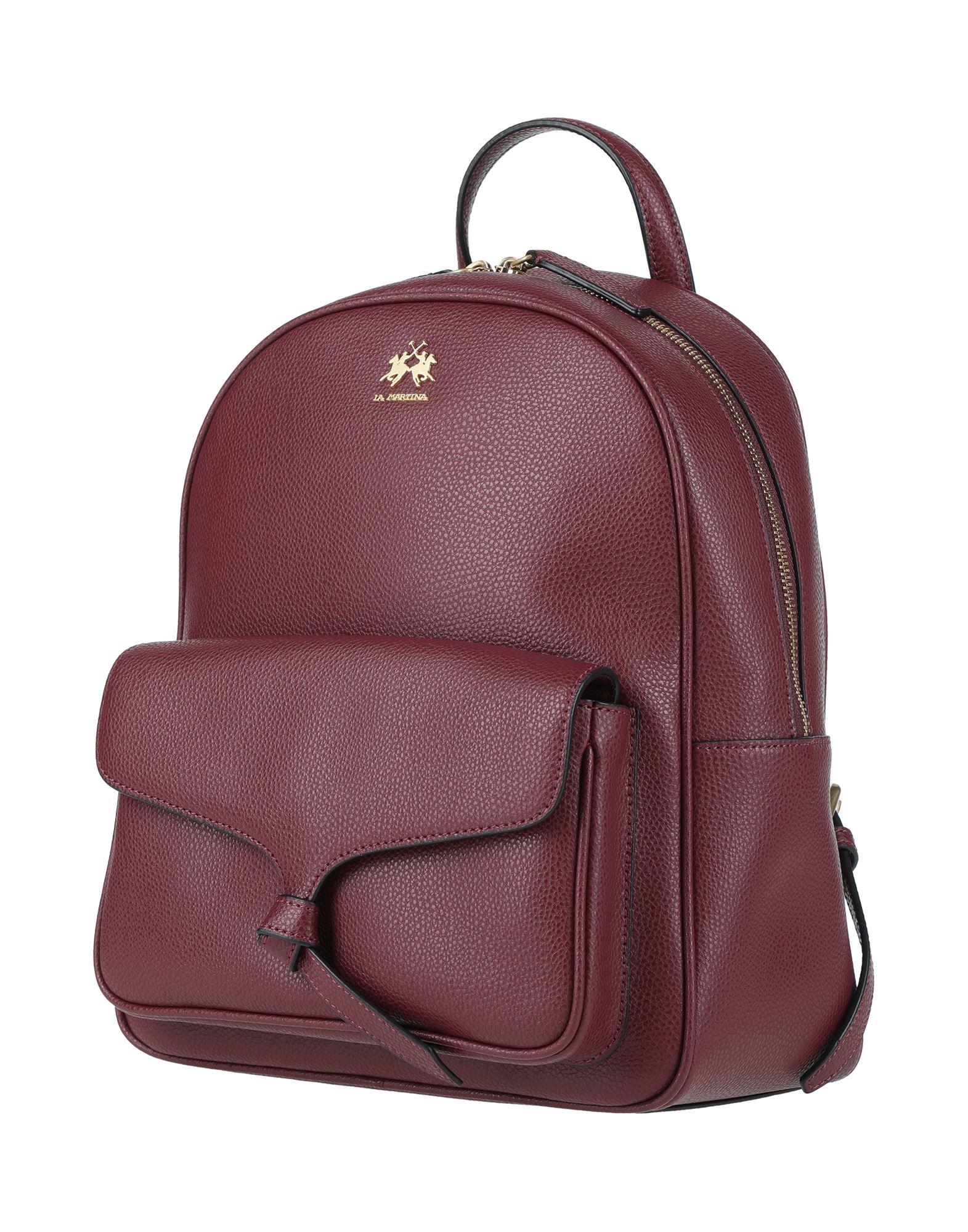 maroon backpack purse