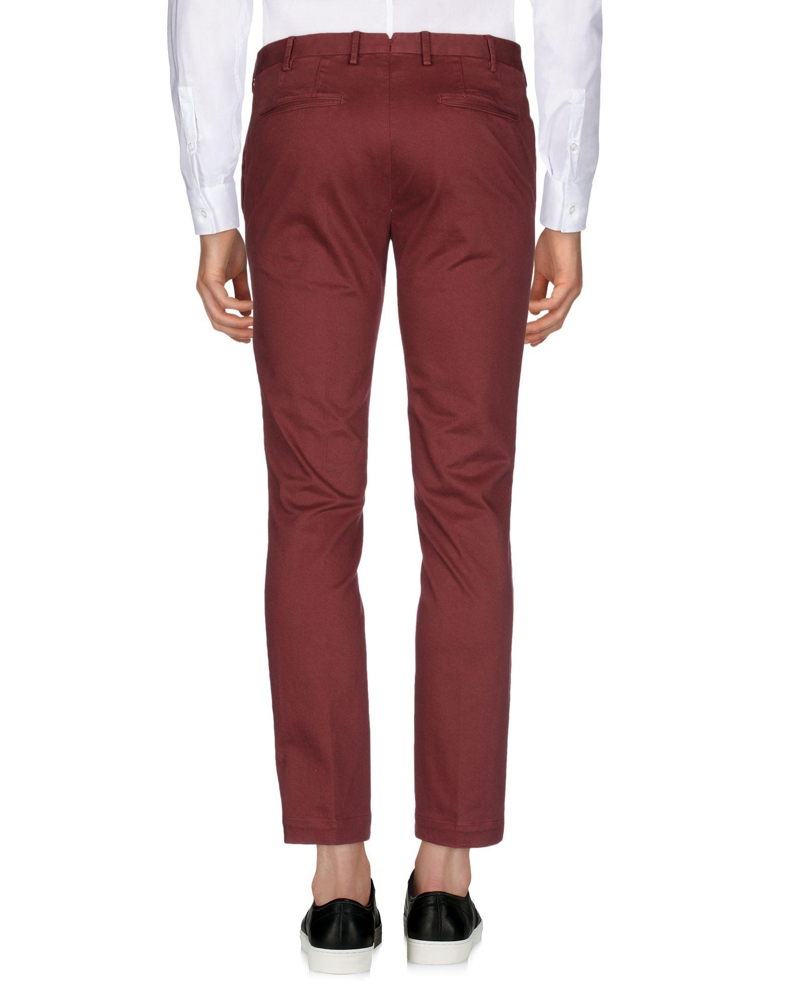 PT01 Cotton Casual Pants in Brick Red (Red) for Men - Lyst