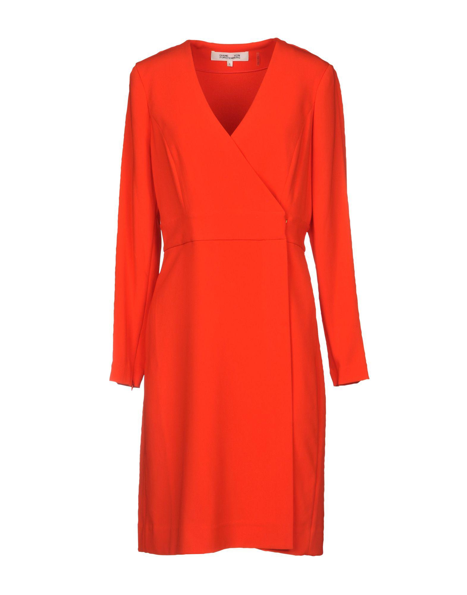 Diane von Furstenberg Synthetic Knee-length Dress in Red - Lyst