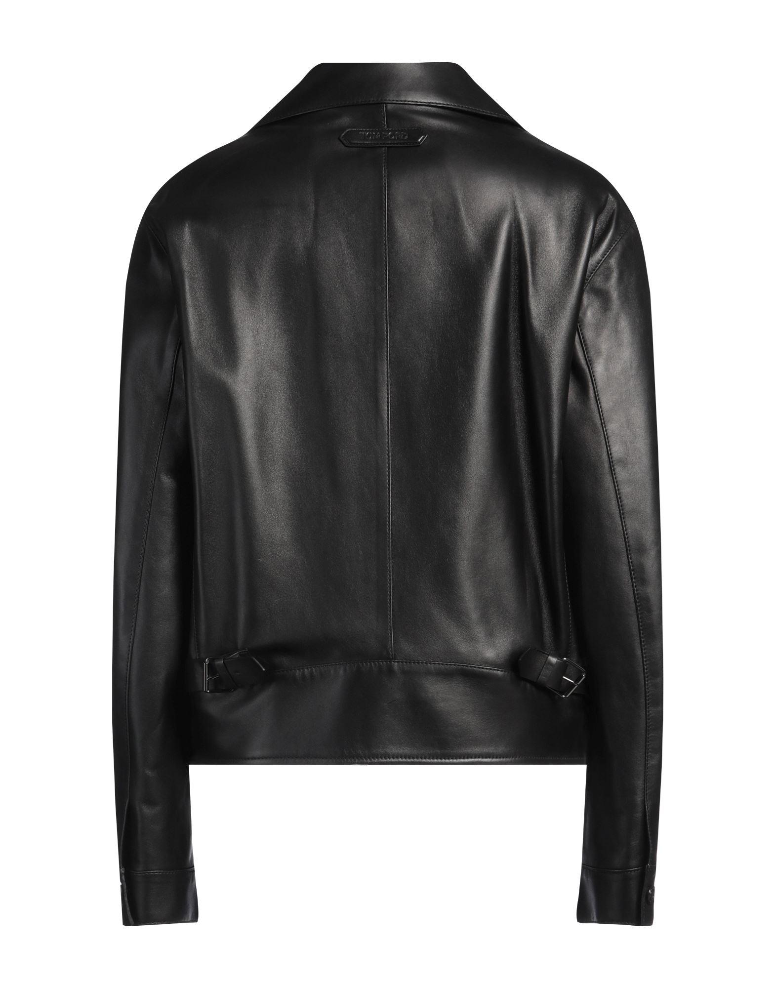 レザージャケット・コート Tom Ford Leather Jacket With Spear Lapels Tom Ford LEATHER JACKET WITH SPEAR LAPELS – MoonFits