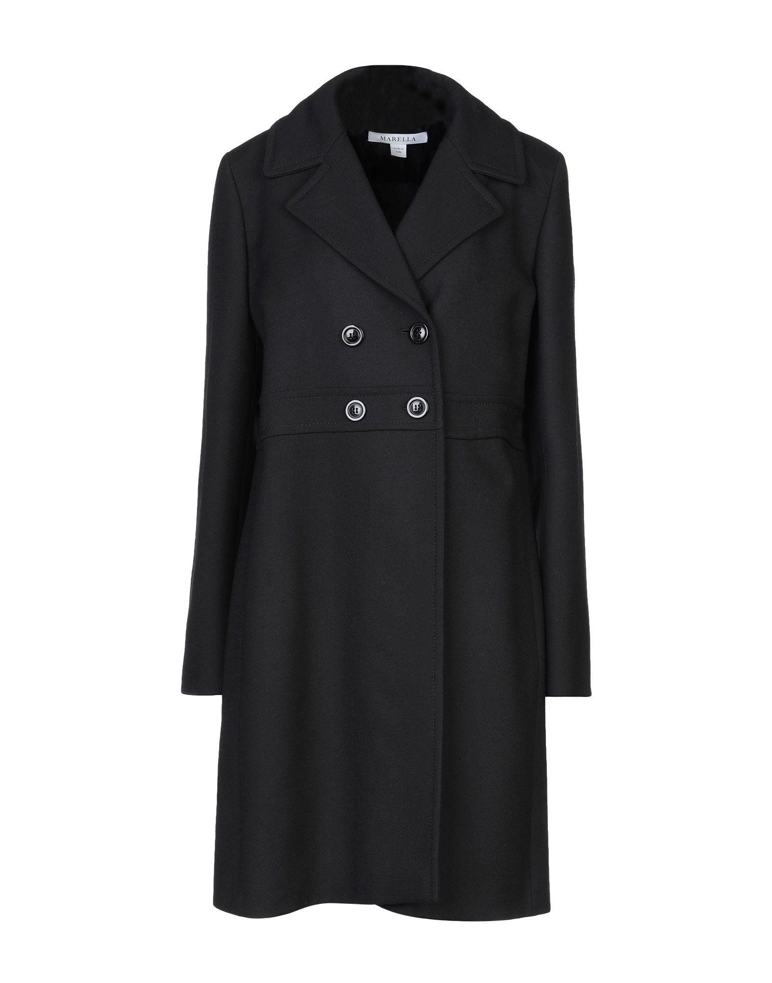 Marella Wool Coat in Black - Lyst