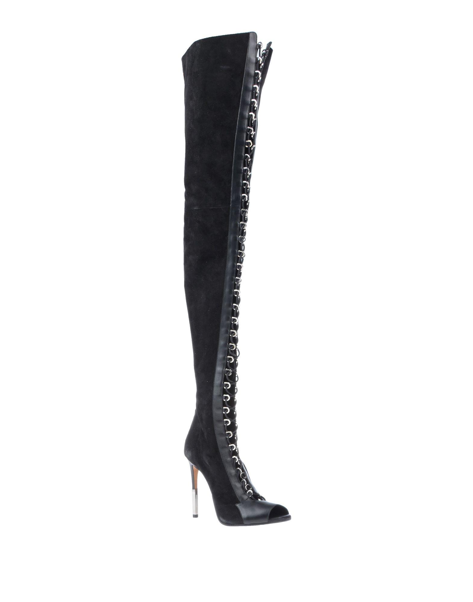 Balmain Suede Boots in Black - Lyst