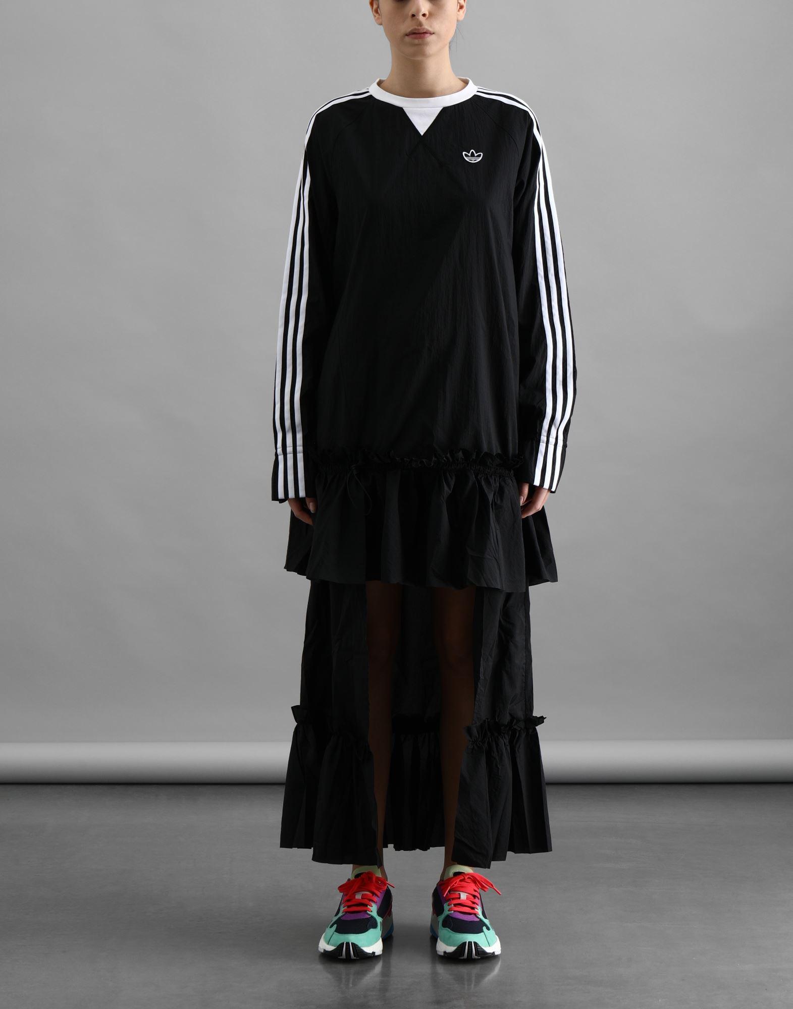 adidas Originals Long Dress in Black | Lyst