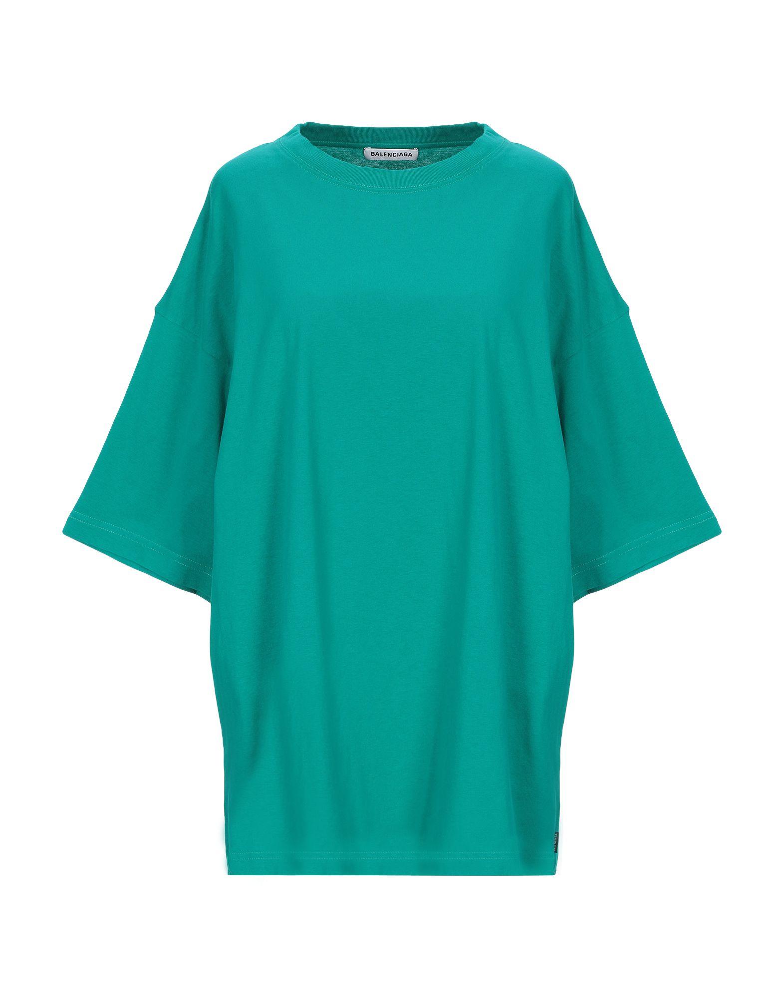 balenciaga green logo t shirt