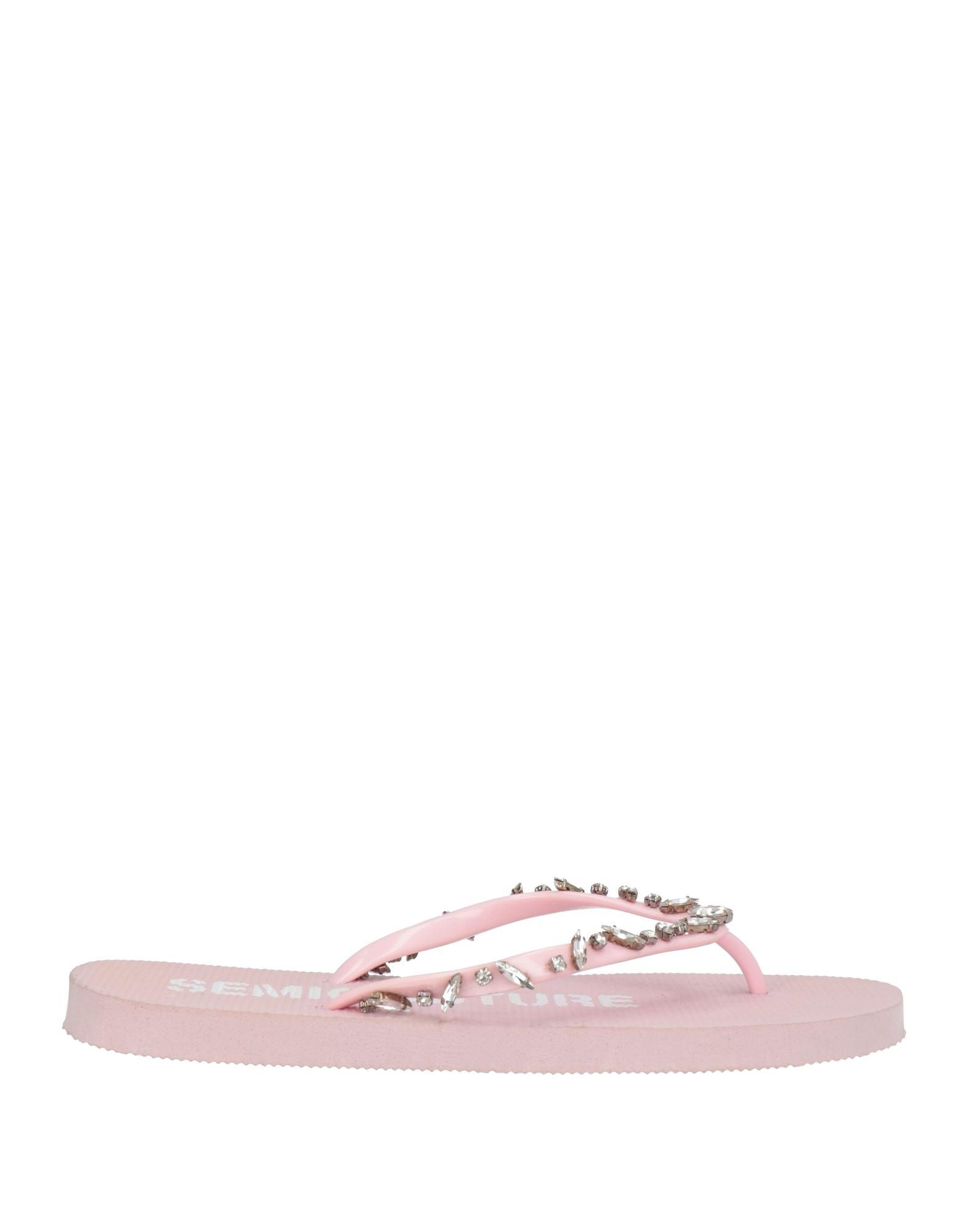 Semicouture Toe Strap Sandals in Pink | Lyst