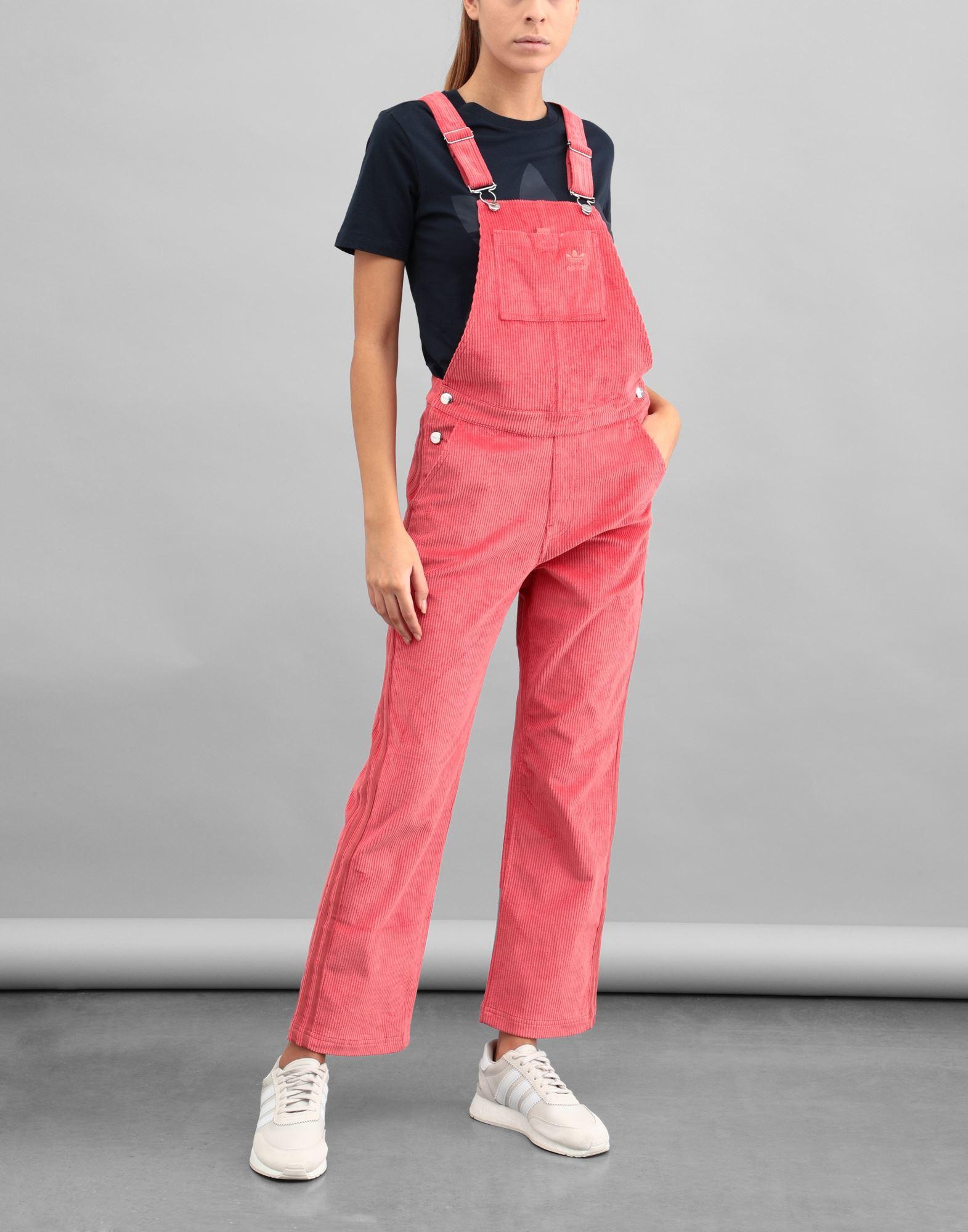 adidas Originals Velvet Overalls in Coral (Pink) | Lyst