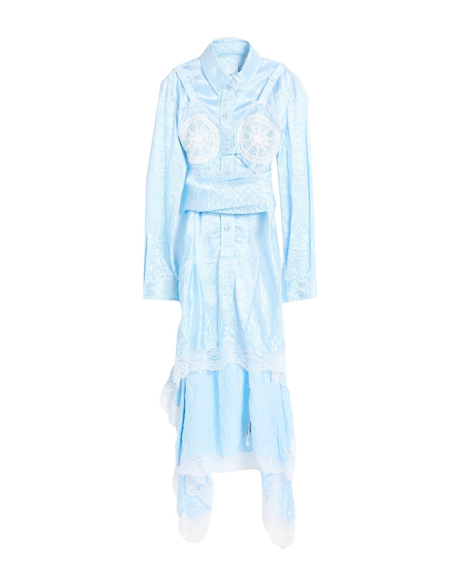 knee length dresses for ladies Burberry Floral Lace Dress with Flutter Sleeves , Size: 08, Blue main image 0