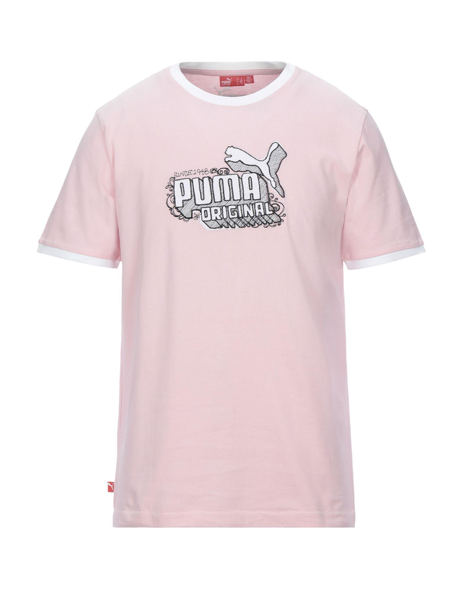 PUMA Cotton Tshirt in Pink for Men Lyst
