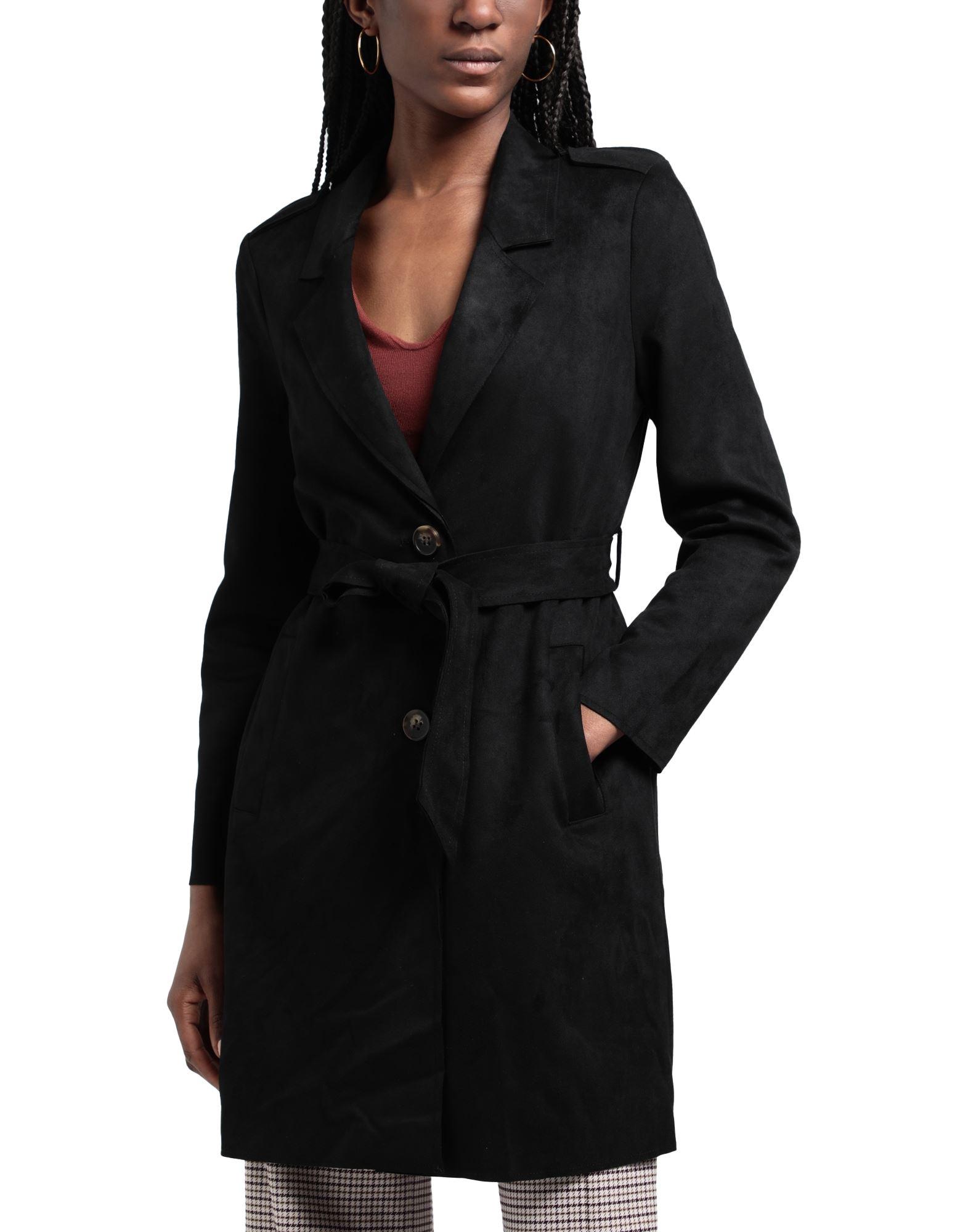 Vero Moda Synthetic Overcoat in Black | Lyst