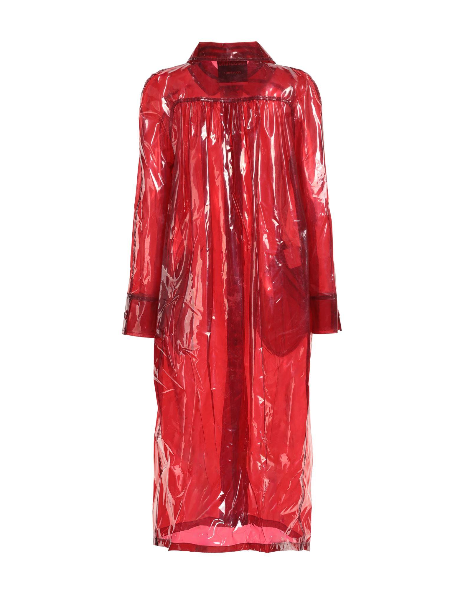 Moschino Brick Overcoat Trench Coat Polyurethane in Red Lyst UK