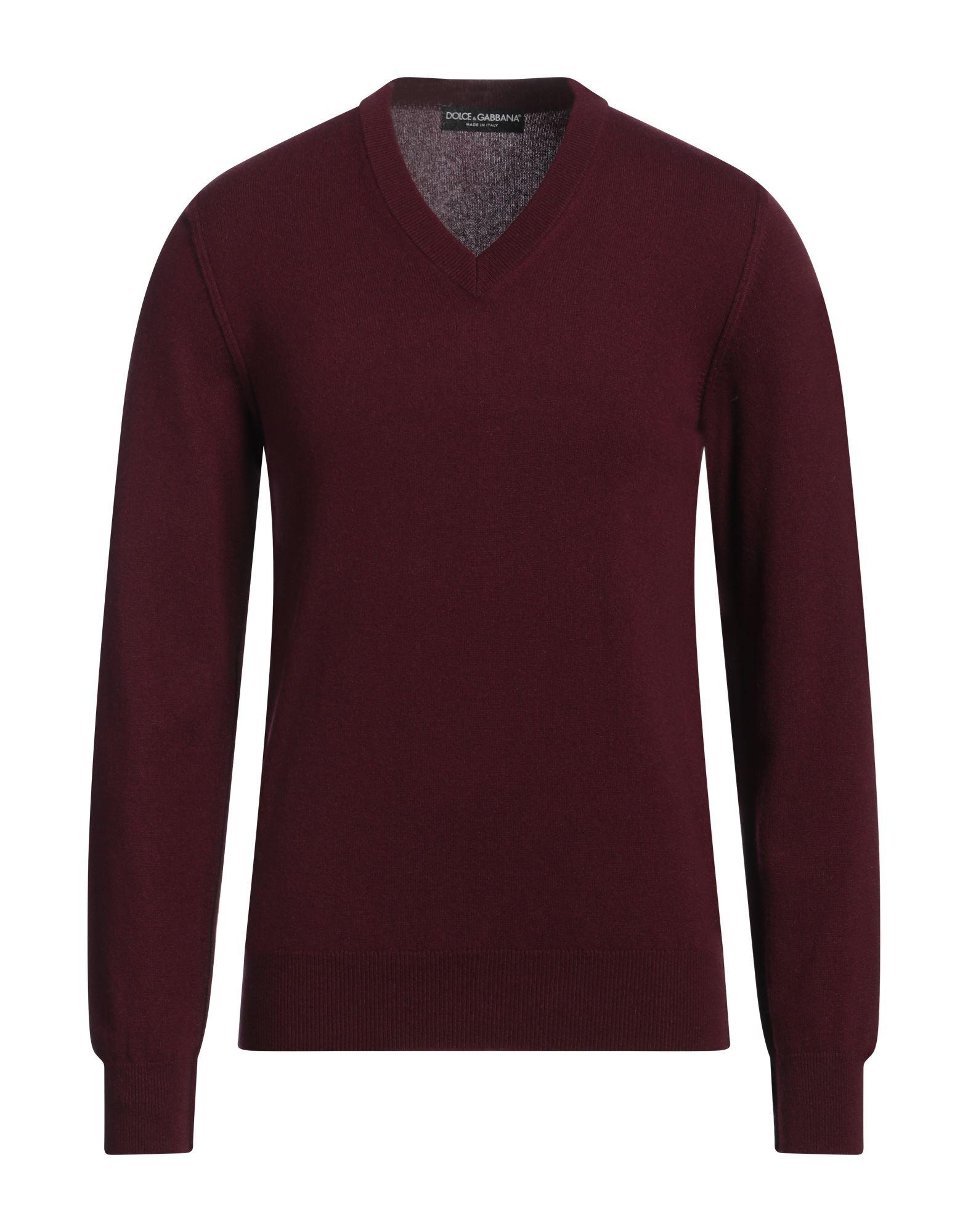 【VIP価格】DOLCE&GABBANA Bordeaux Cashmere Crewneck Sweater Cashmere and wool cardigan with branded tag in Black for Men