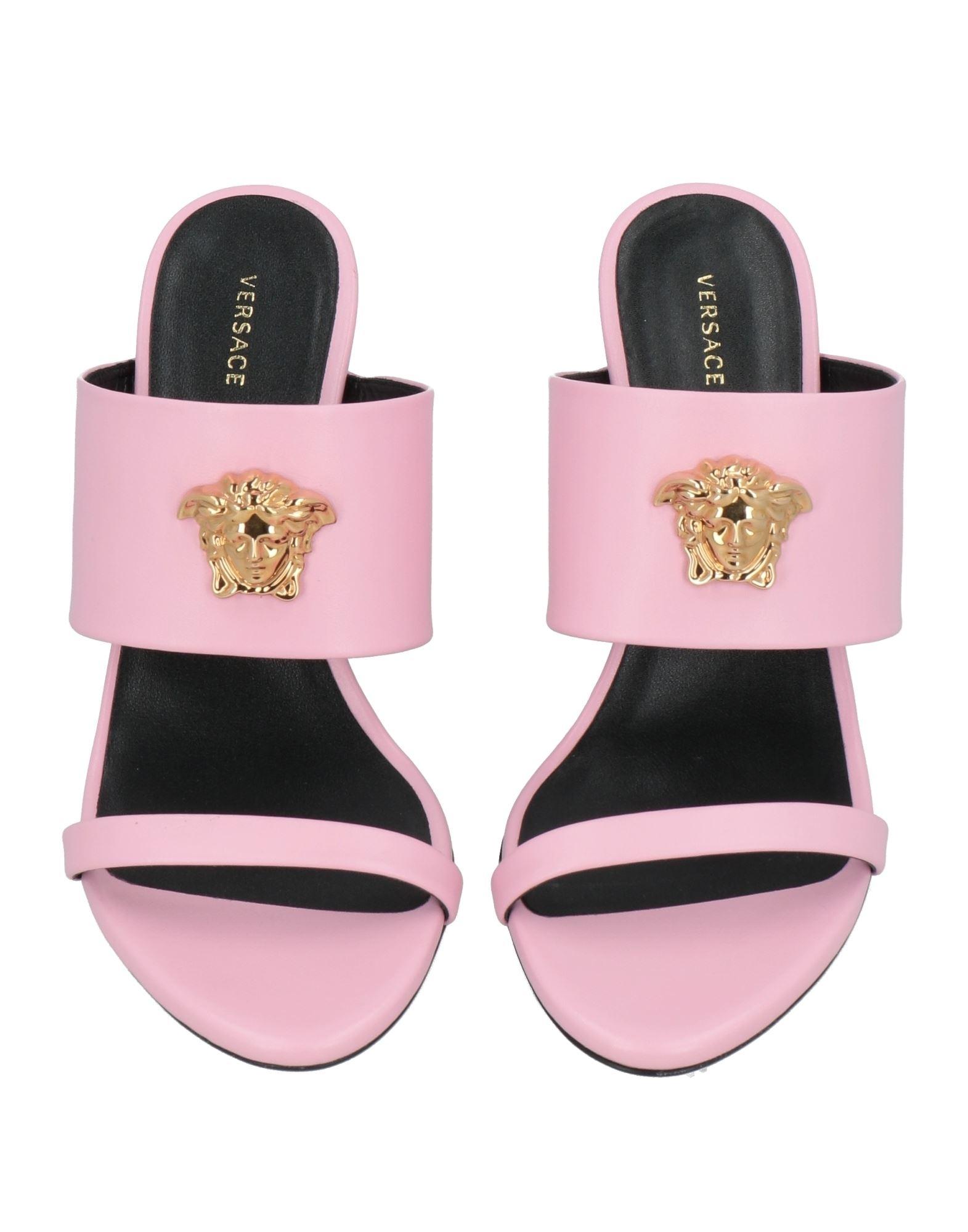 Versace Sandals Calfskin in Pink | Lyst