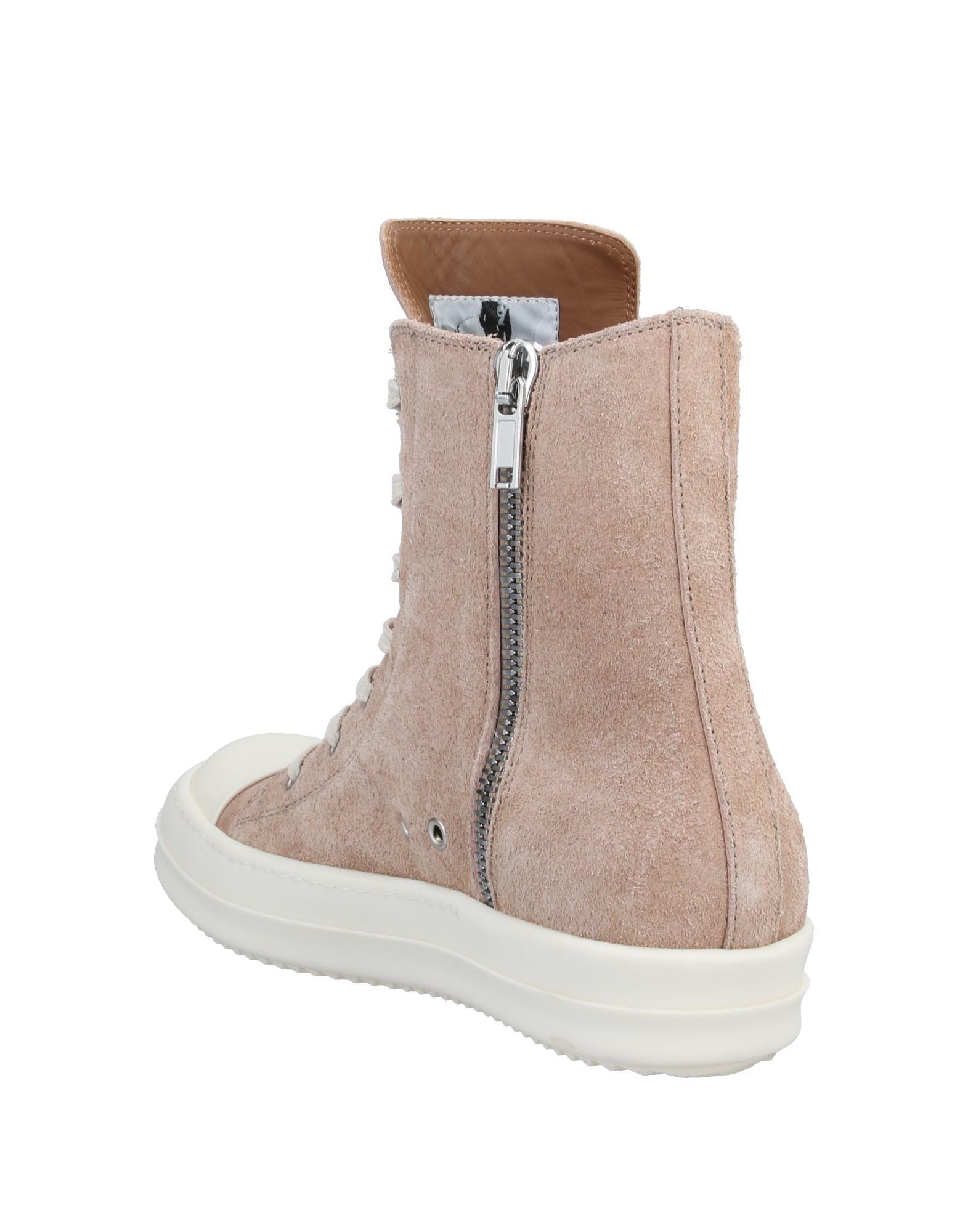 Rick Owens Leather High-tops & Sneakers in Pale Pink (Brown) for Men - Lyst