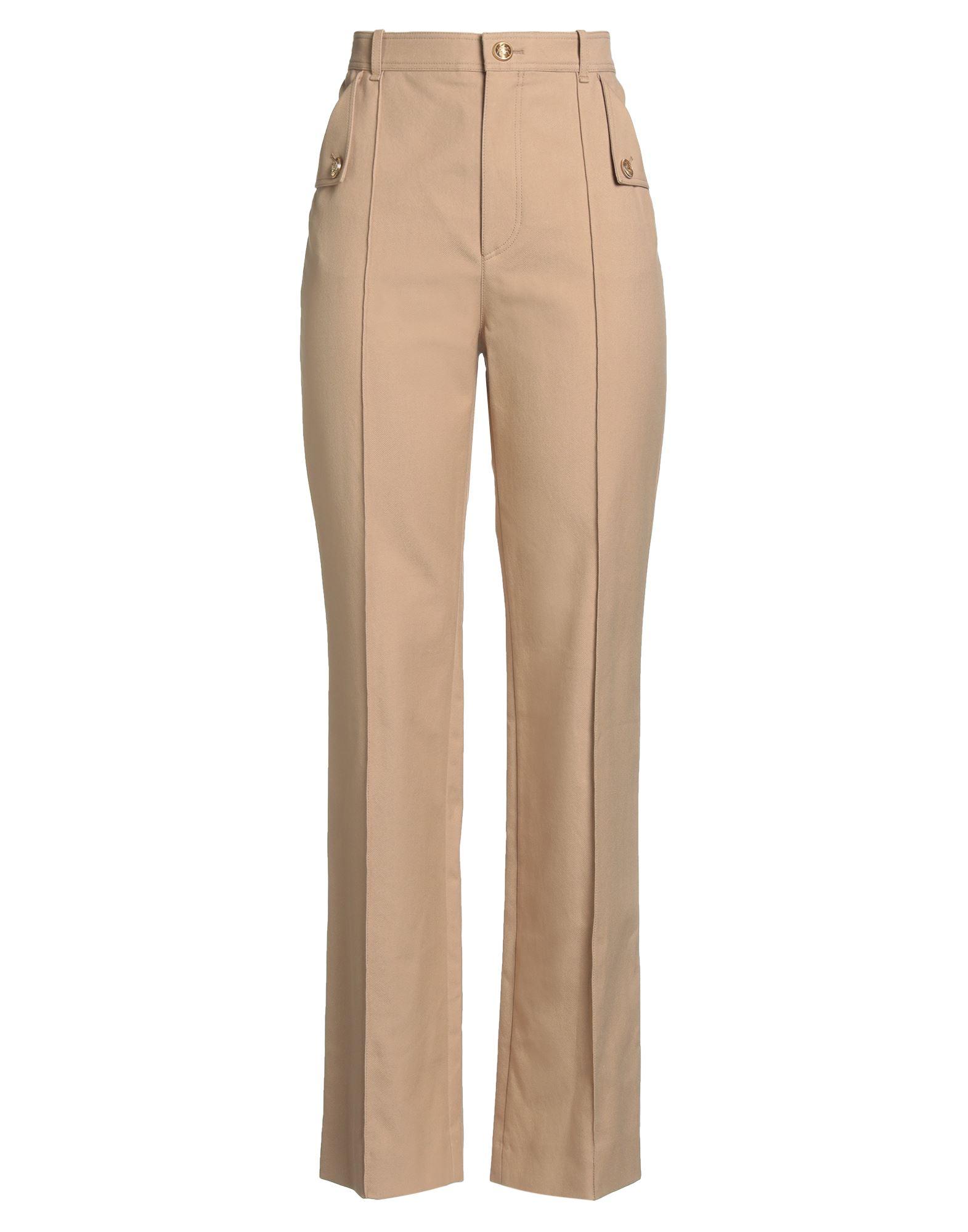 パンツ Chloe Straight-Leg Trousers In Canvas CHLOÉ Pleated garment-dyed cotton-canvas straight-leg pants