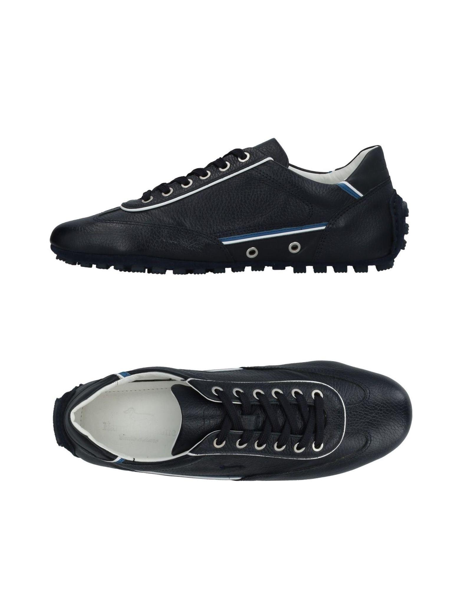 Harmont &amp; Blaine Leather Lowtops &amp; Sneakers in Dark Blue