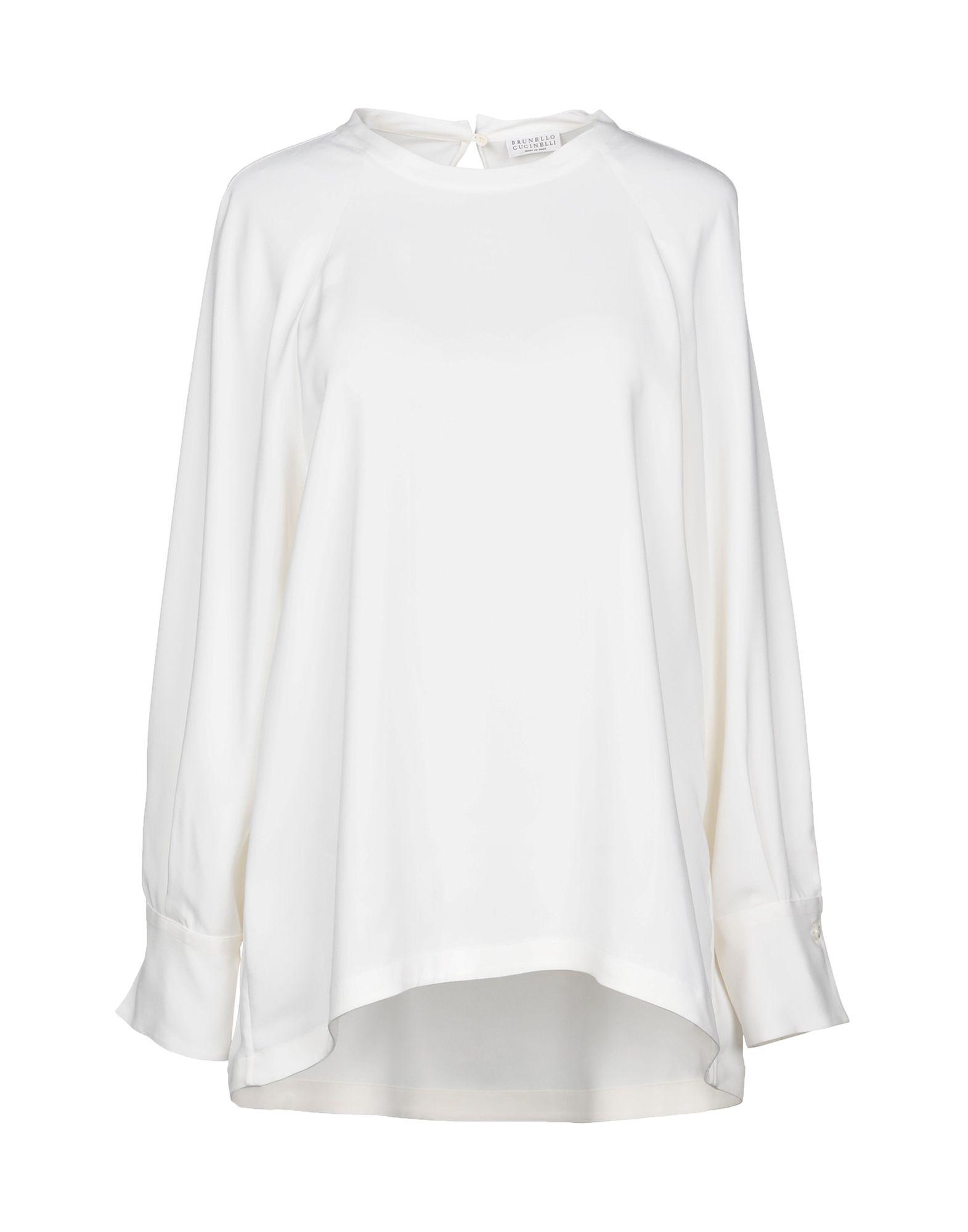 Brunello Cucinelli Synthetic Blouse in White - Lyst