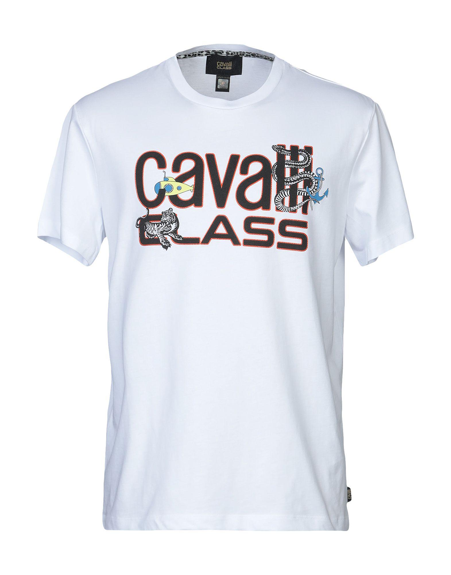 Class Roberto Cavalli T-shirt in White for Men - Lyst
