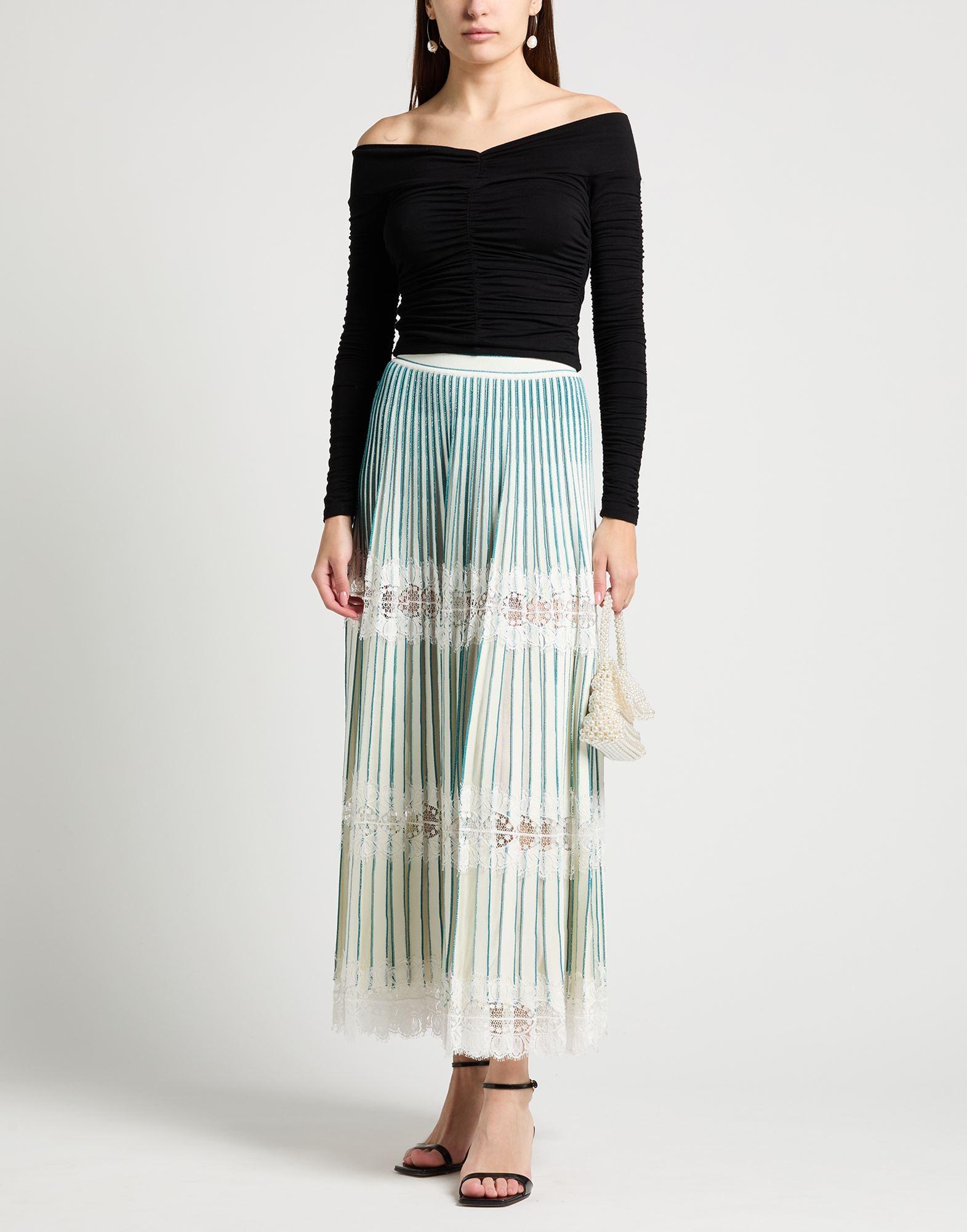スカート Elie Saab Printed Cotton Long Skirt Green Elie Saab Printed Cotton Maxi Skirt in Natural | Lyst