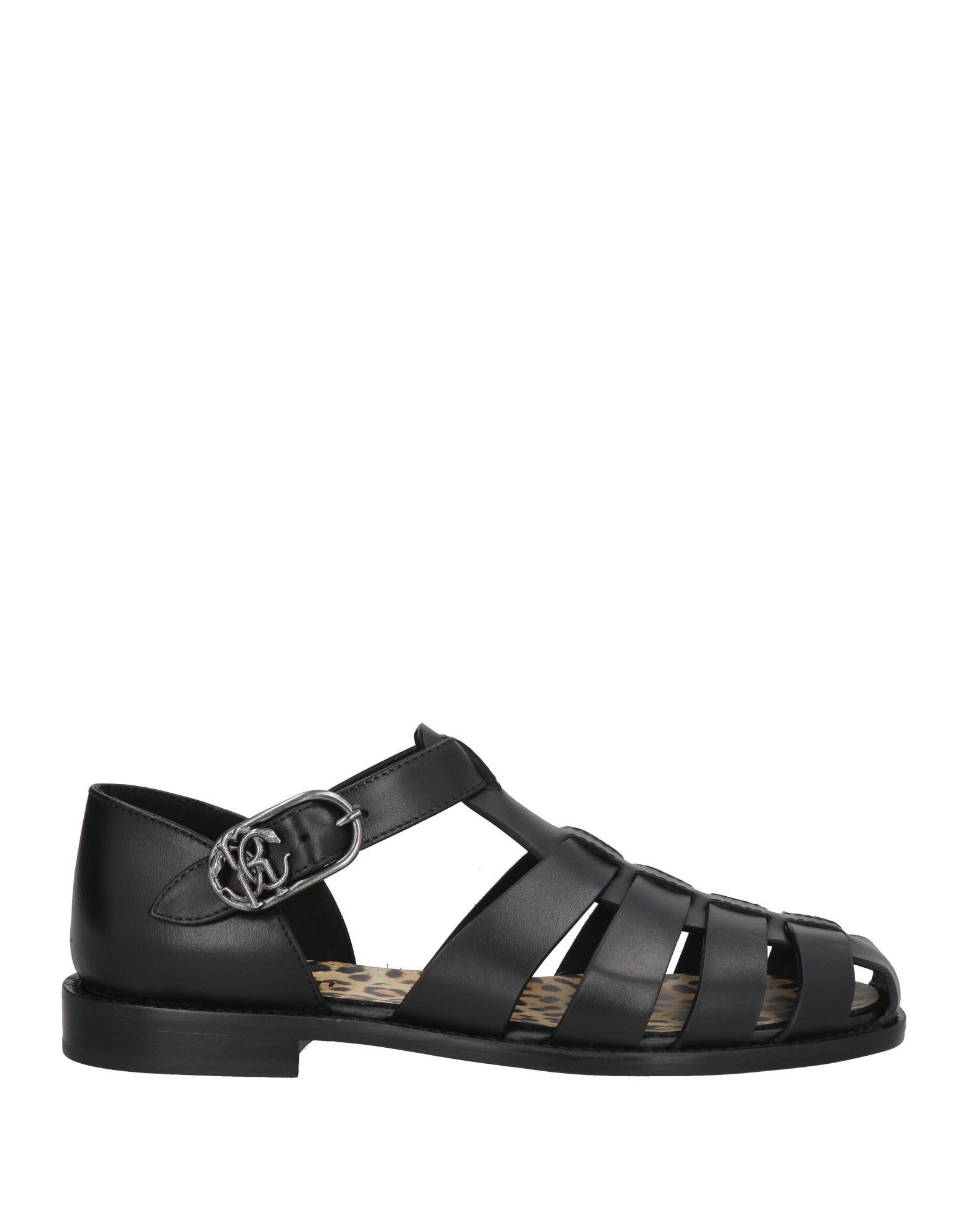 Roberto Cavalli Sandals in Black for Men | Lyst