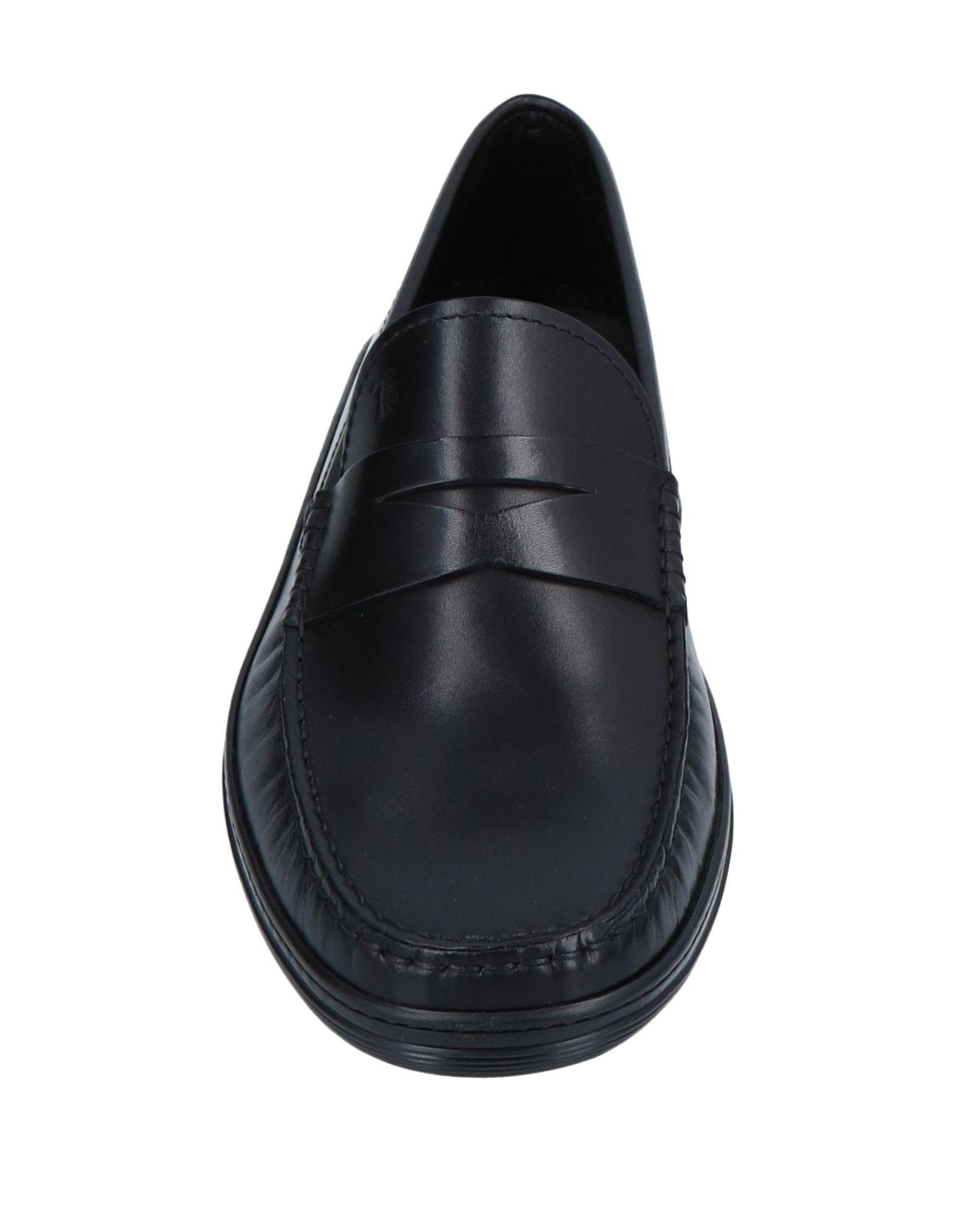 tods black loafers