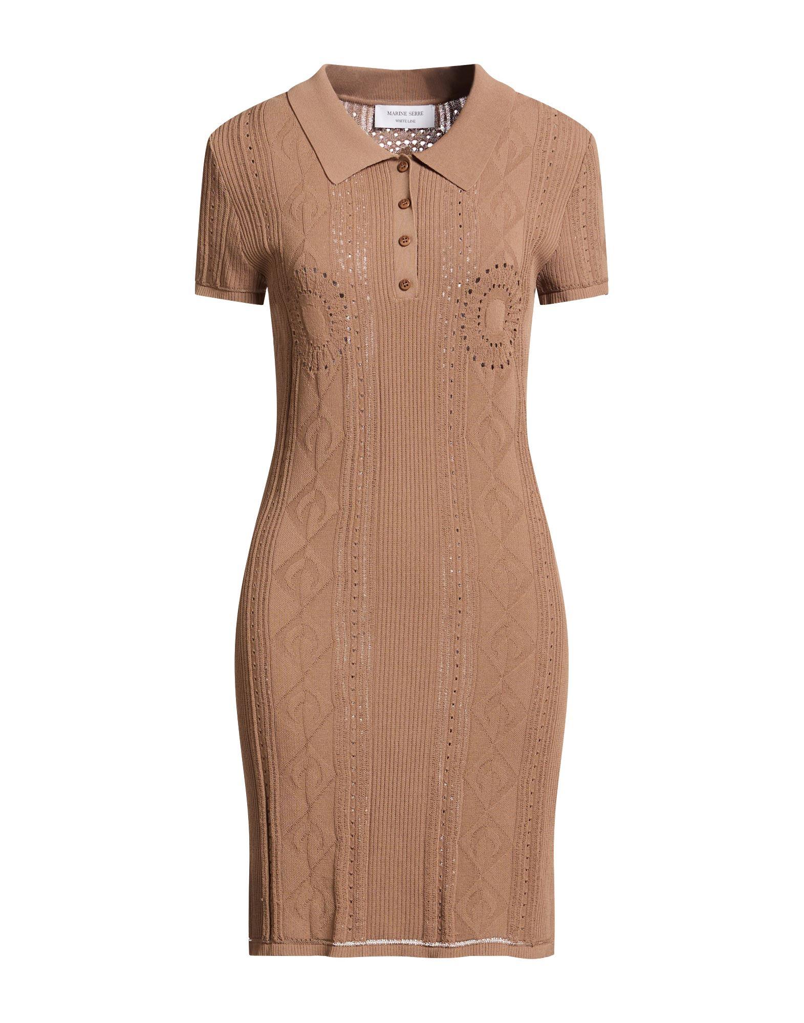 brown marine serre dress MARINE SERRE ALL OVER MOON MAXI DRESS TheLuxeLend