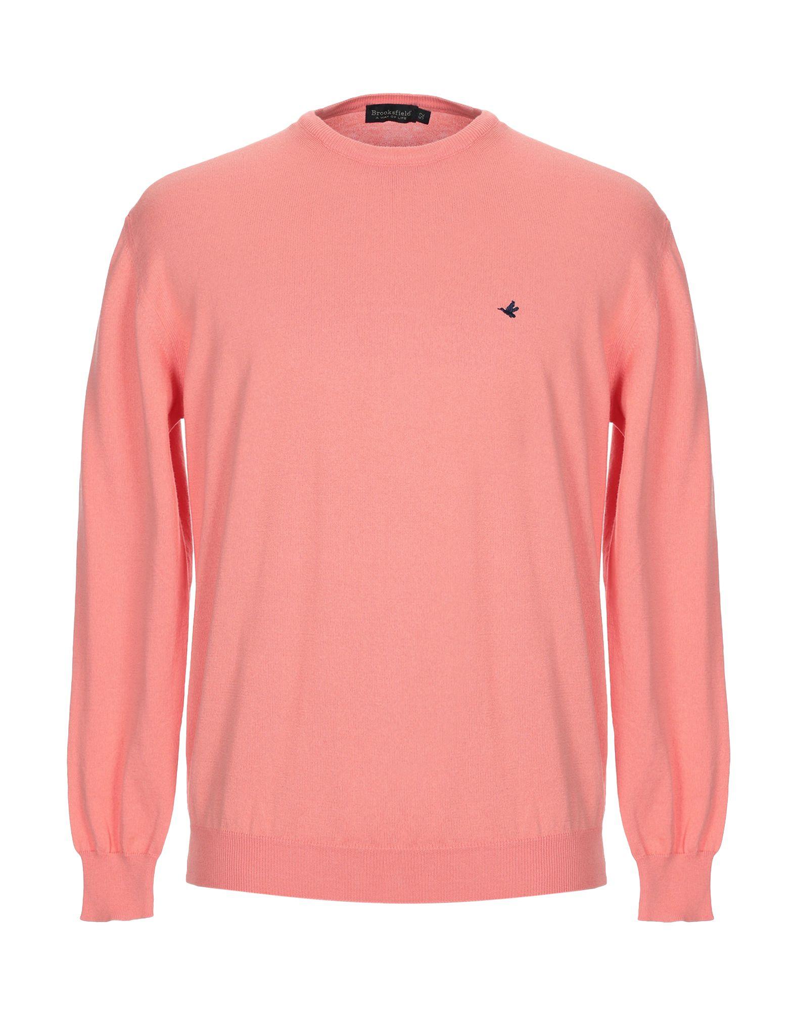 Brooksfield Cotton Jumper in Salmon Pink (Pink) for Men - Lyst