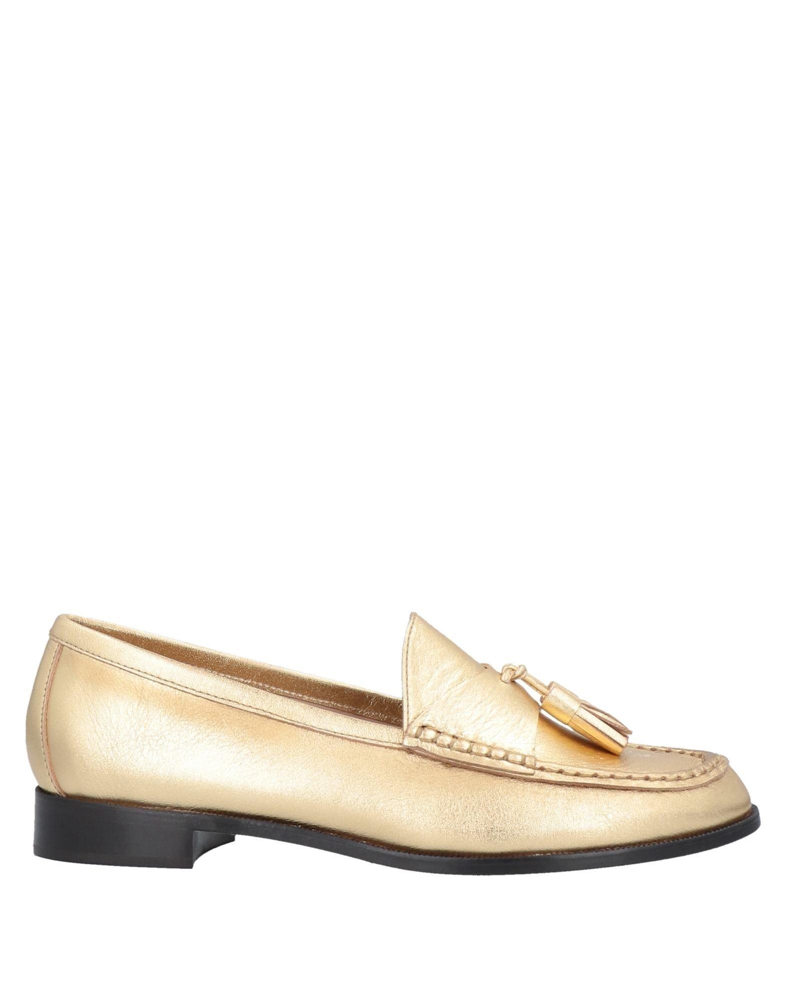 Sandro Leather Loafer in Gold (Metallic) | Lyst
