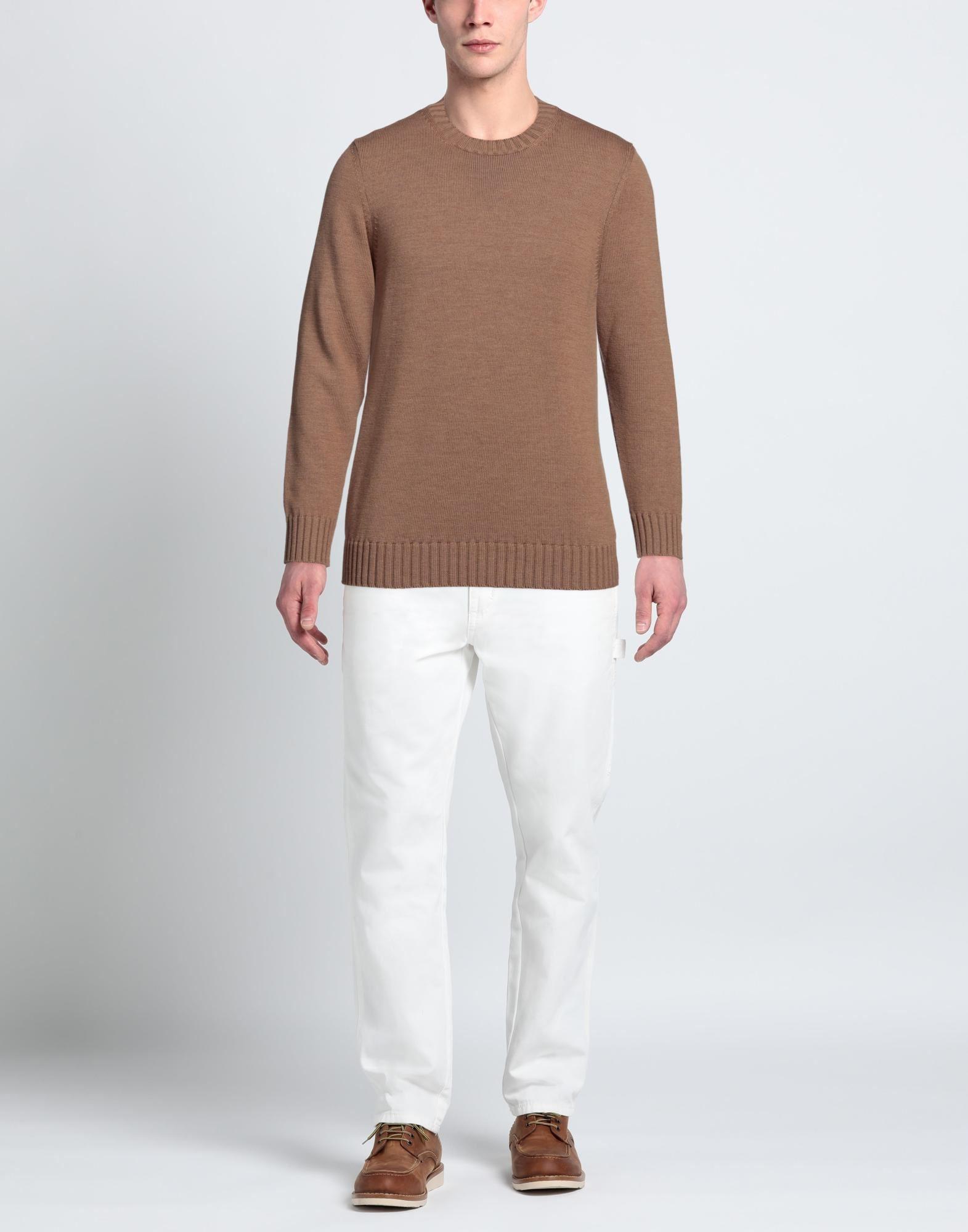 Arancione Maglioni Lana Cashmere Uomo Piacenza Cashmere