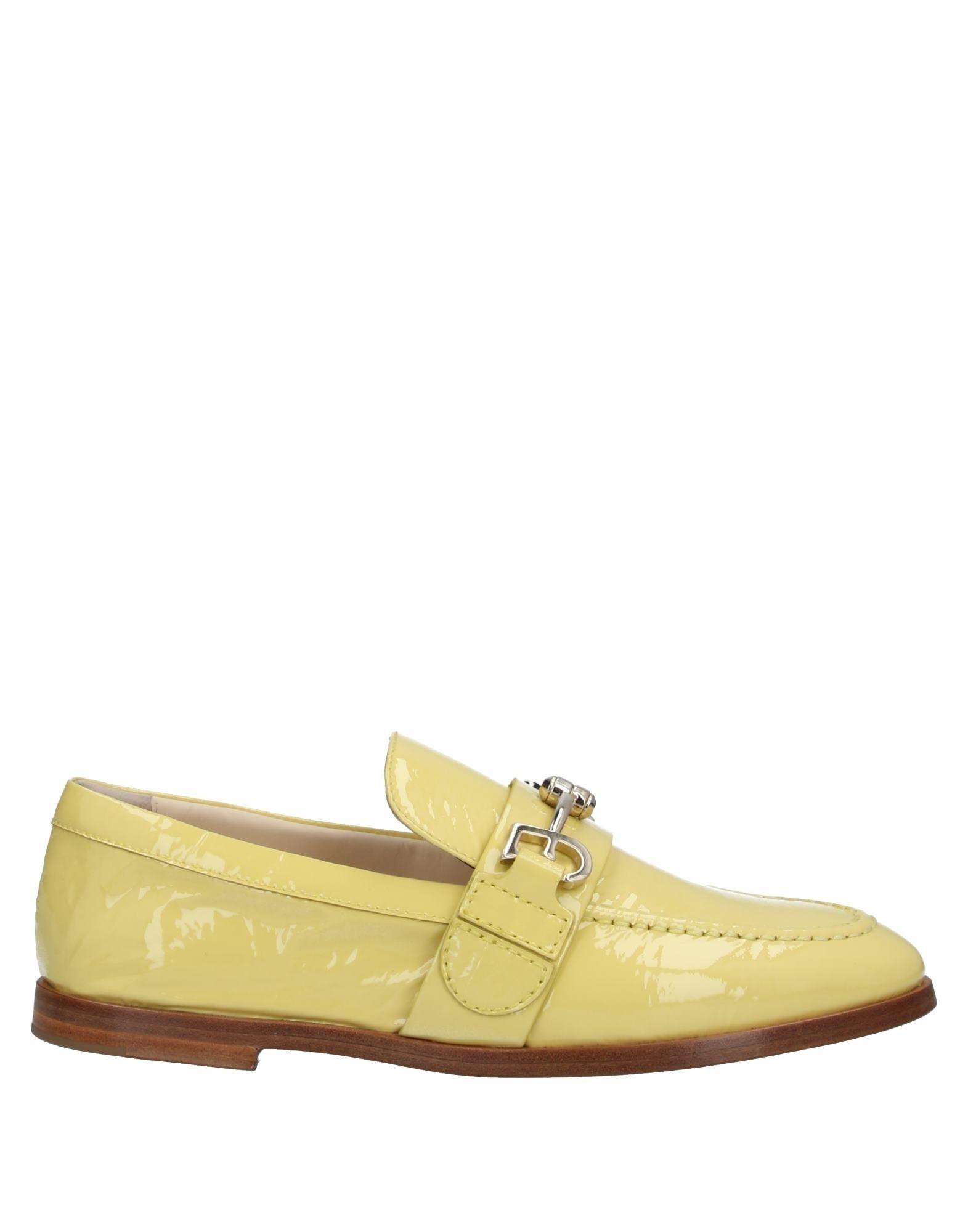 Fabi Leather Loafer in Light Yellow (Yellow) Lyst