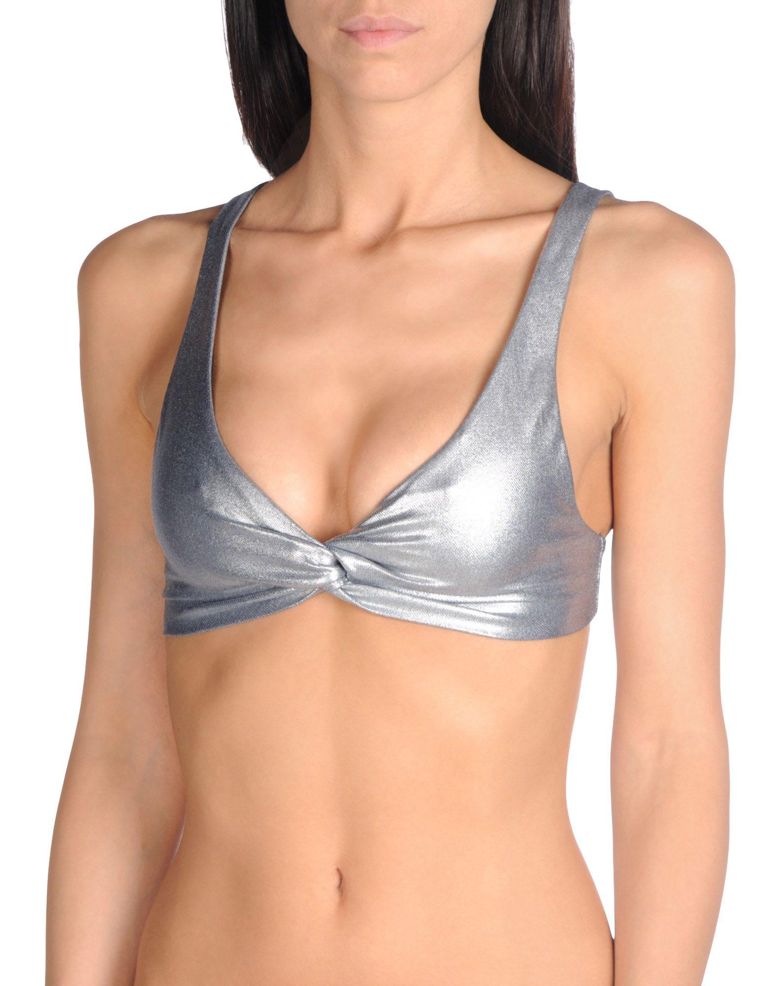 Prism Synthetic Bikini Top in Silver (Metallic) Lyst