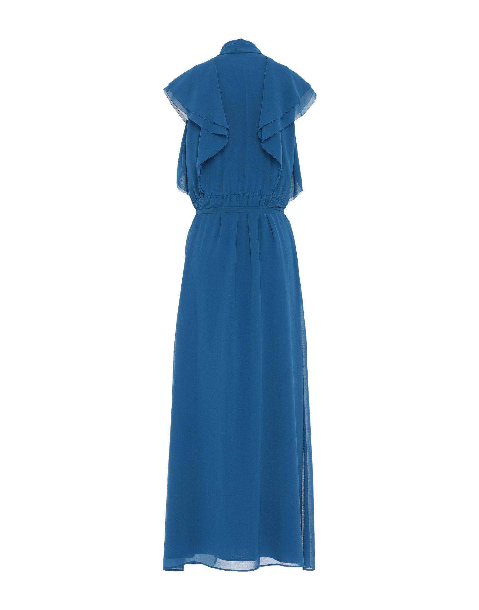 Marella Synthetic Long Dress in Blue - Lyst