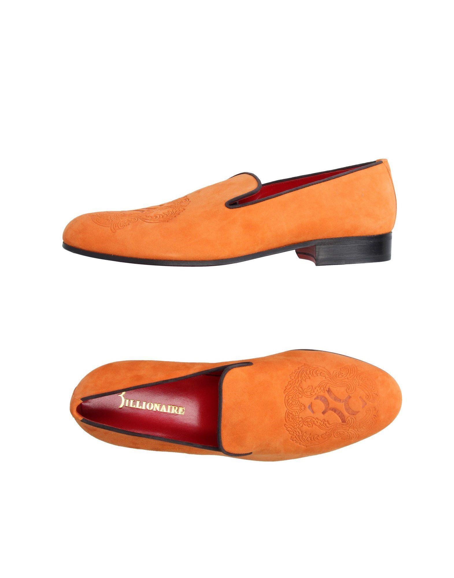 Billionaire Leather Loafer in Orange for Men Lyst