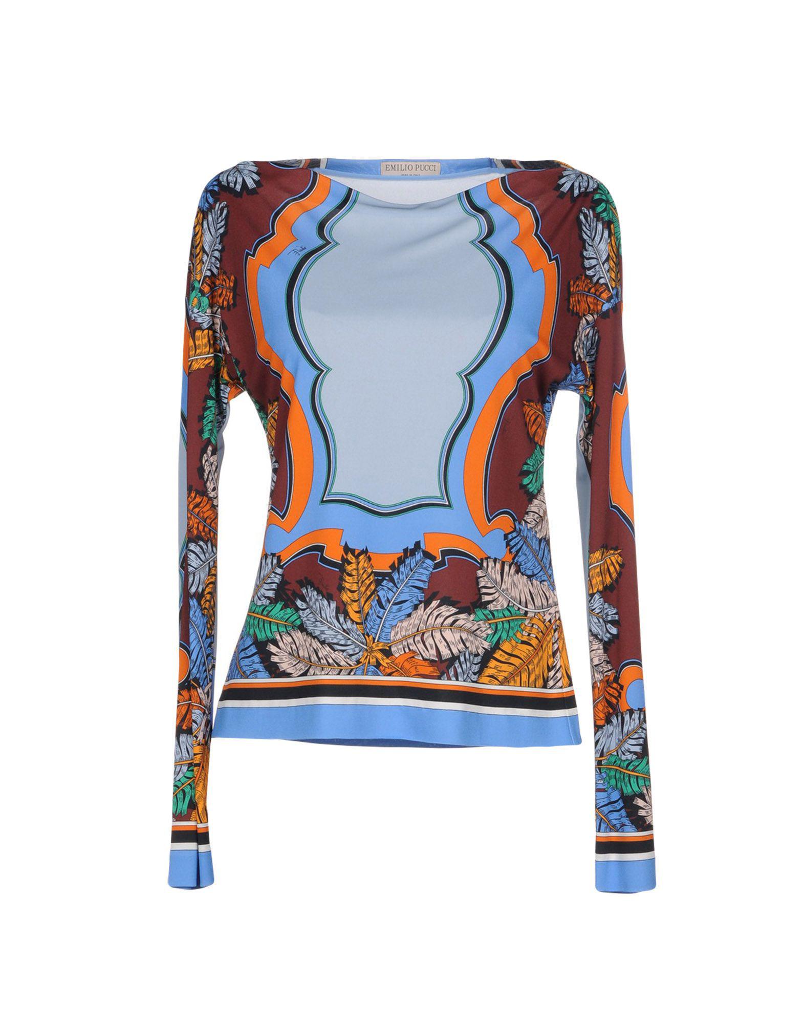 Emilio Pucci Synthetic T-shirt in Azure (Blue) - Lyst