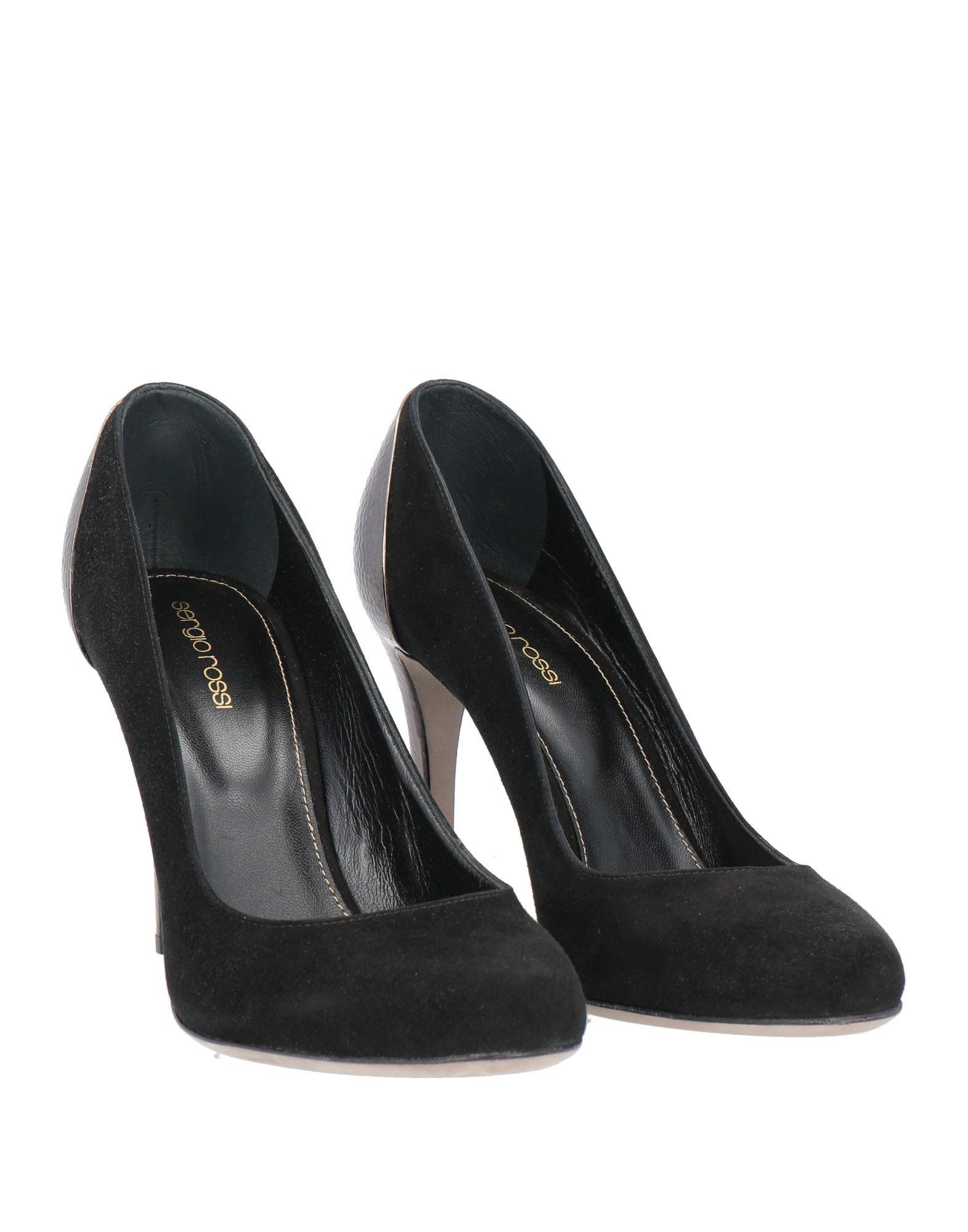 靴 Sergio Rossi Black suede pumps 100mm Godiva Pump Black- Suede Pump Heels – Sergio Rossi